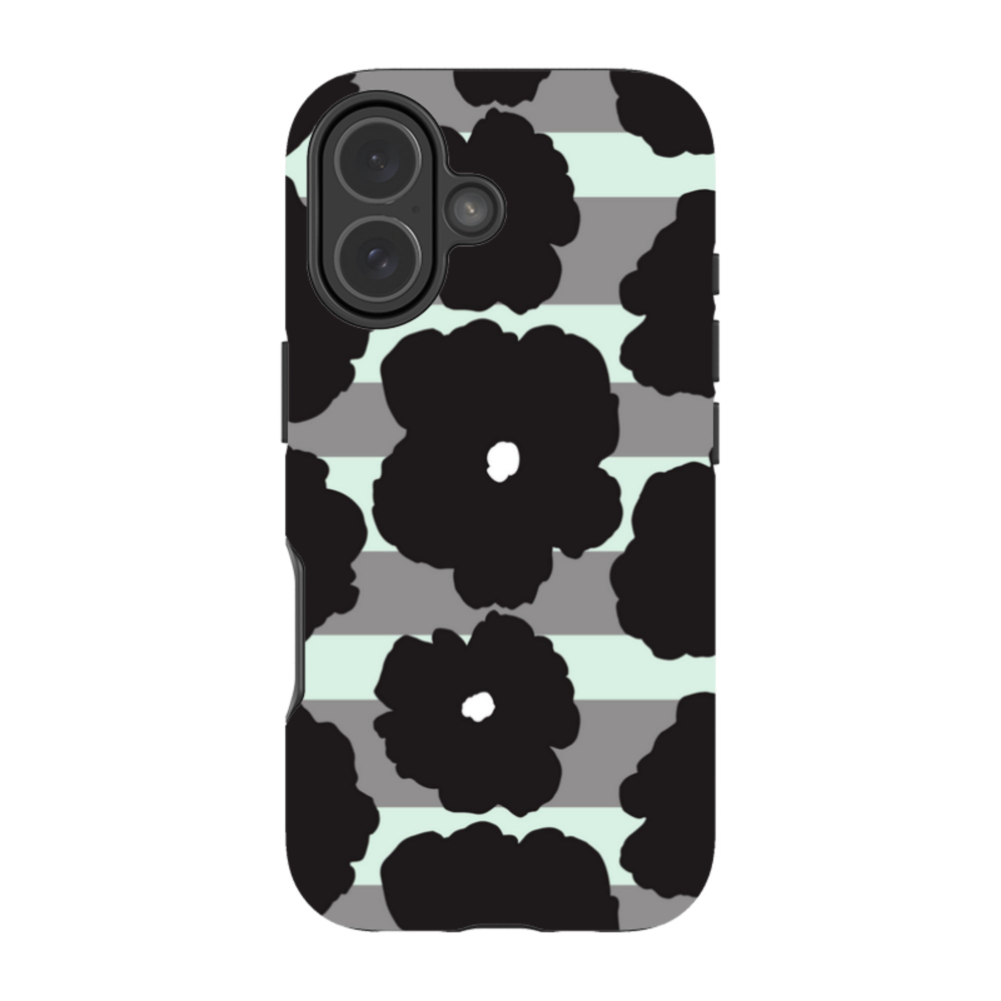 Bold Floral Black — Apple iPhone Tough Case — Finnaij
