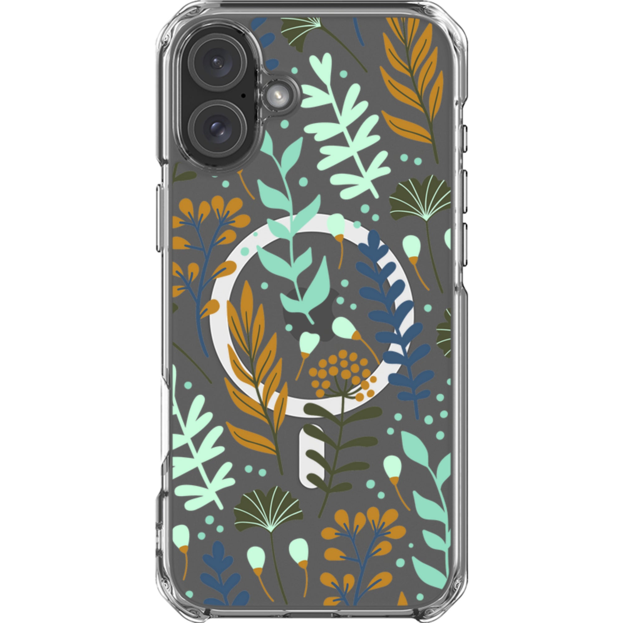 Wild Floral — iPhone 16 Plus Magsafe Clear Impact Case — Finnaij