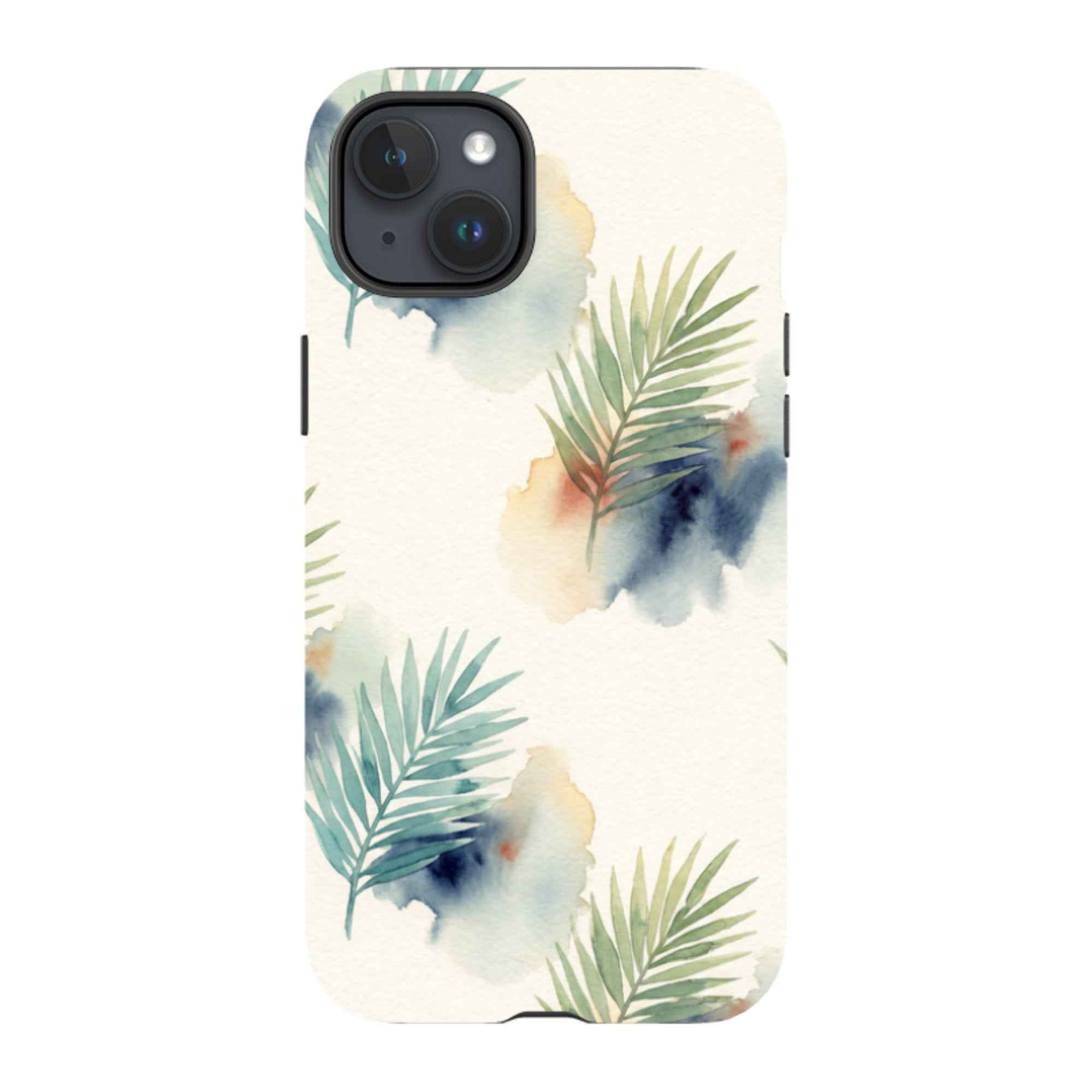 Palm Frond Breeze Pattern by Tobi Akinyemi - iPhone Tough Case