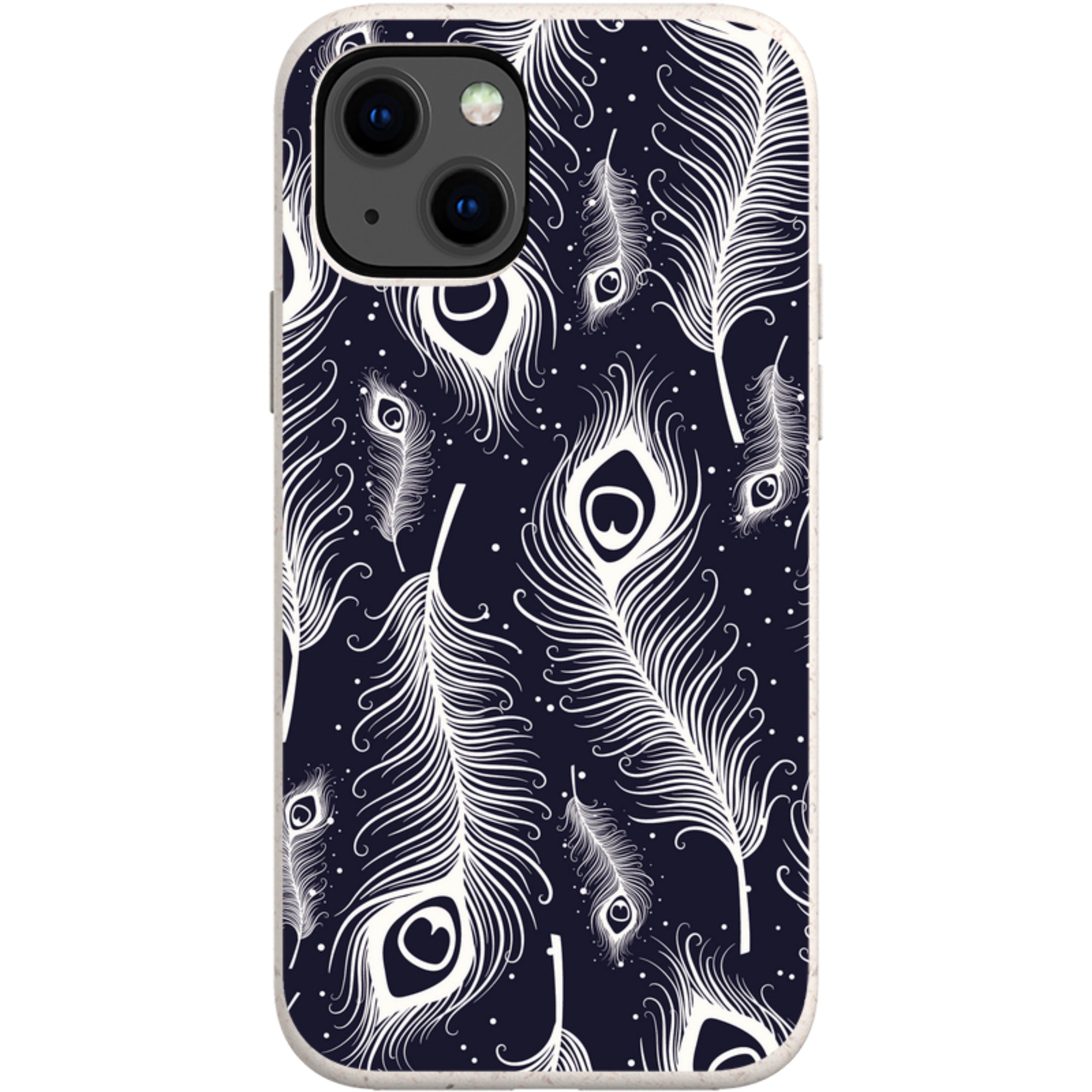 Feathers in Bloom — iPhone 13 Mini iPhone Bio-degradable Case — Finnaij