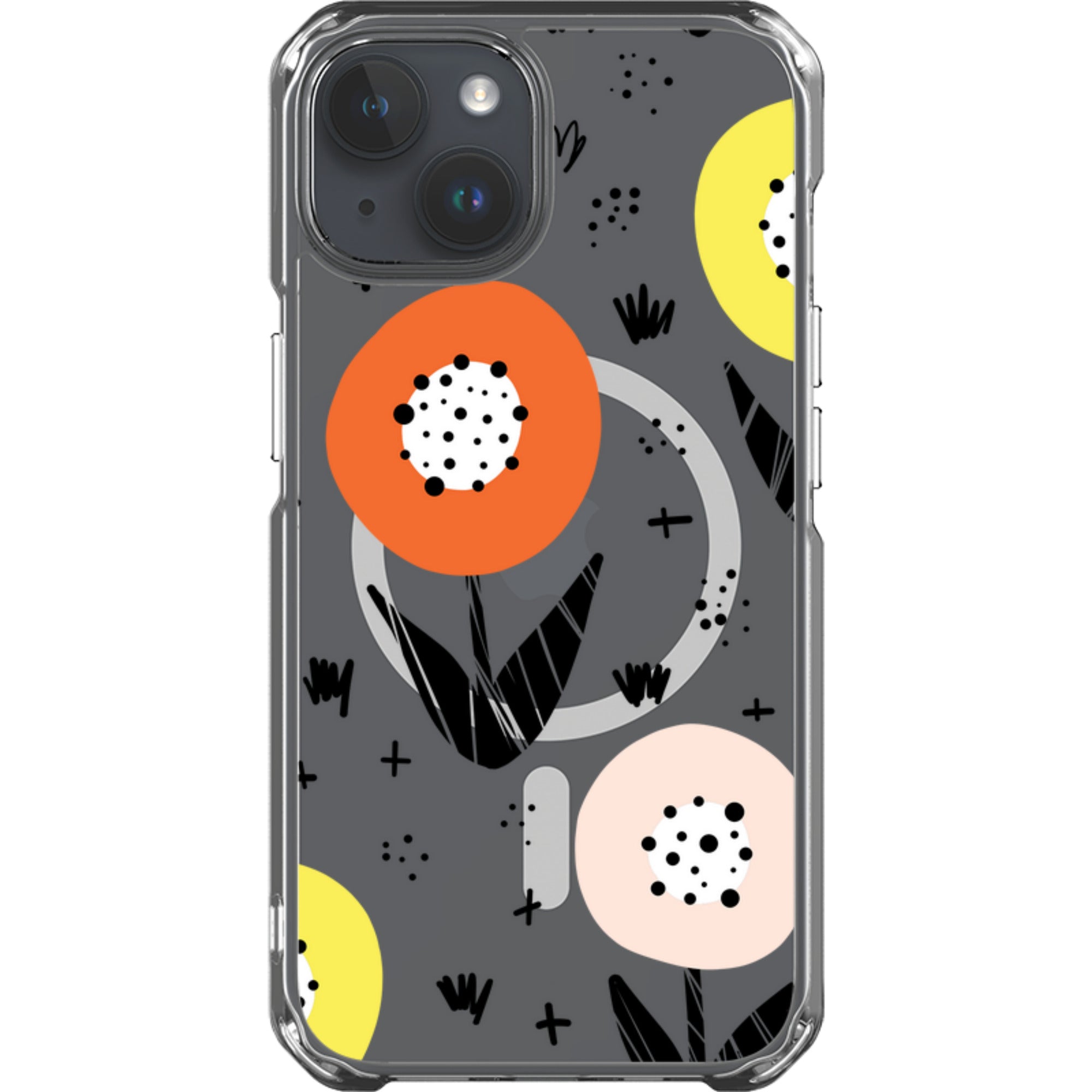 Botanical Doodle - iPhone Magsafe Clear Impact Case