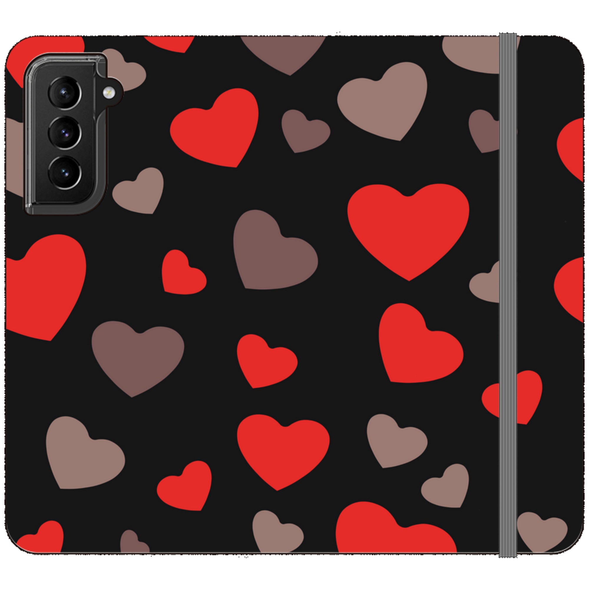 Red Hearts — Folio Wallet Case — Finnaij