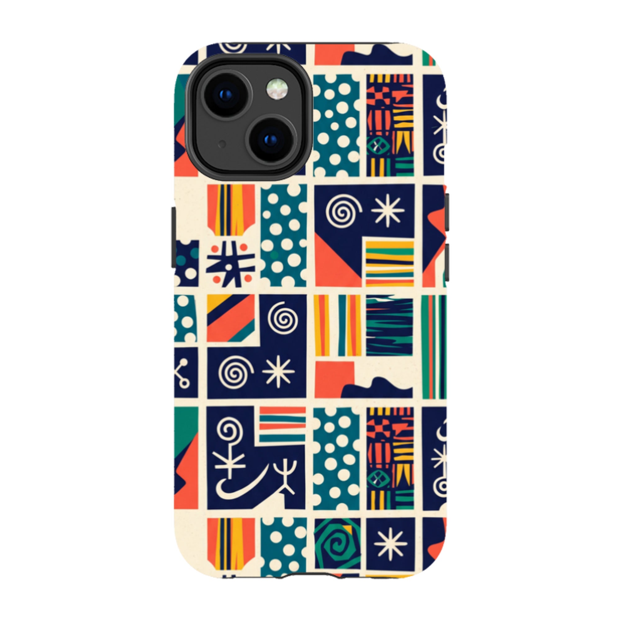 Coastal Indigo Tiles by Ada Okoye - iPhone Tough Case