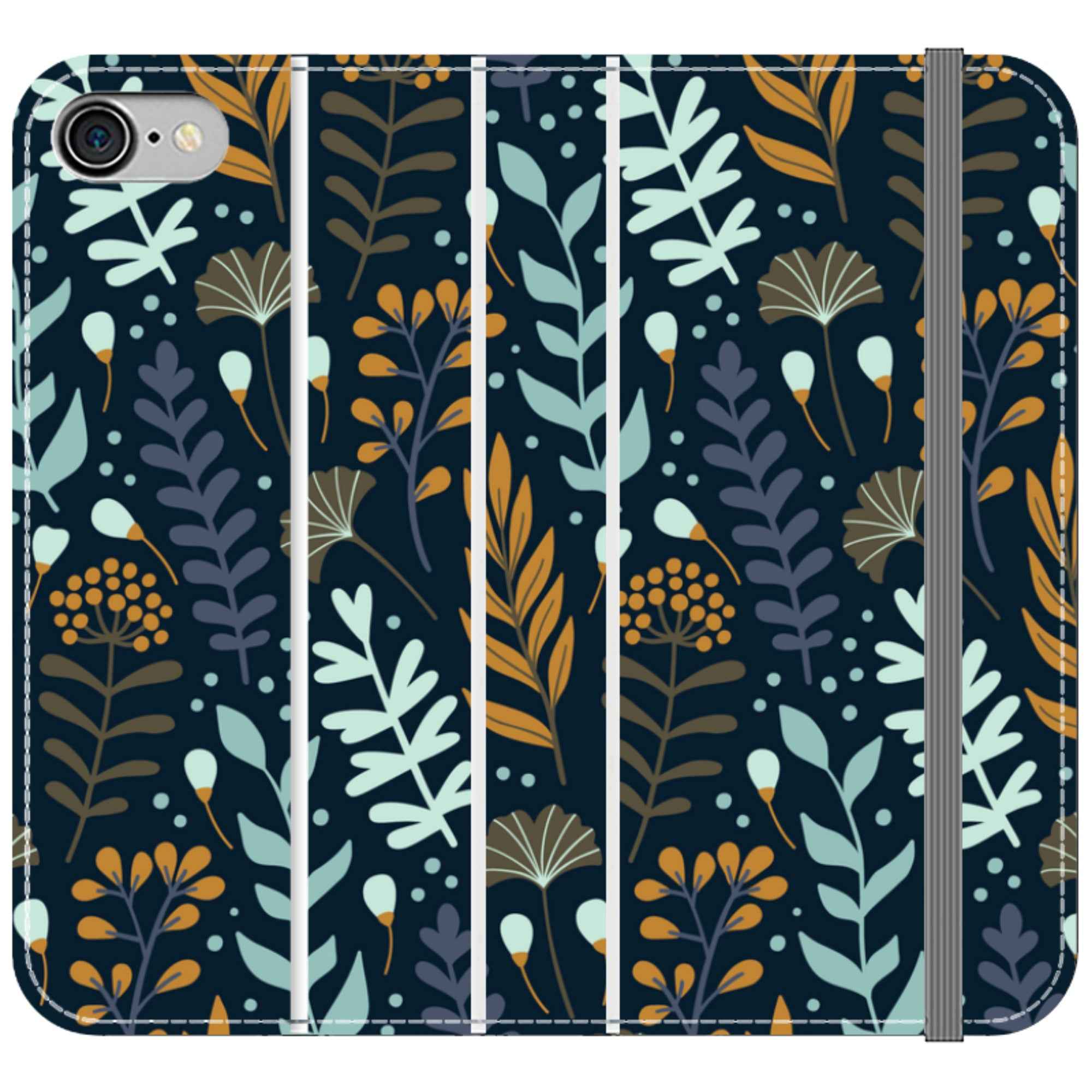 Wild Floral Vegan Leather — iPhone SE3 (2022) Wallet Case — Finnaij