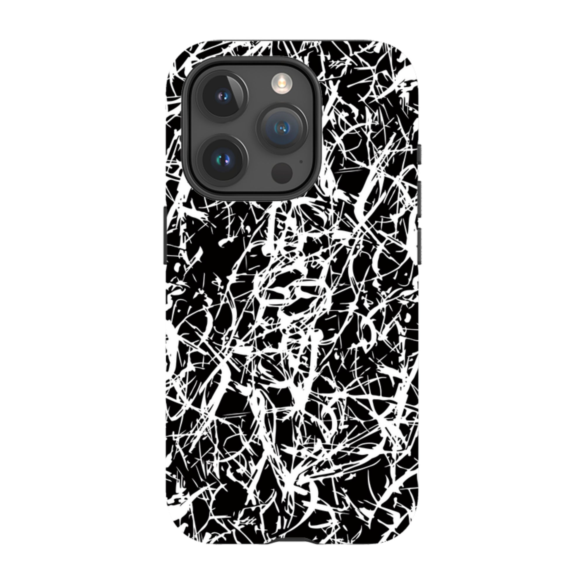 Black-White Grunge — iPhone 15 Pro Magsafe Tough Case — Finnaij