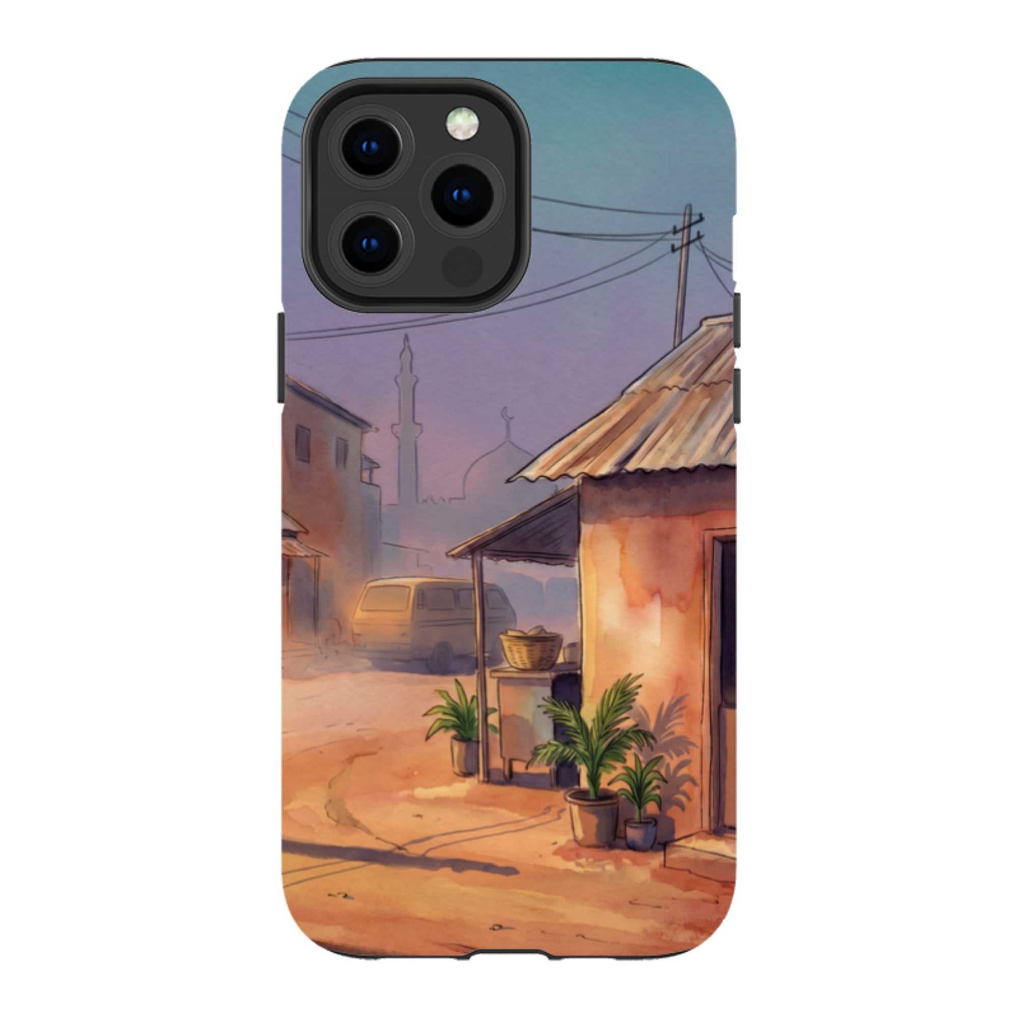 City Edge Quiet Street by Tobi Akinyemi — MagSafe Tough Case for iPhone — Finnaij