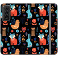 Nordic Ornament Black Vegan Leather — S21 Wallet Case — Finnaij