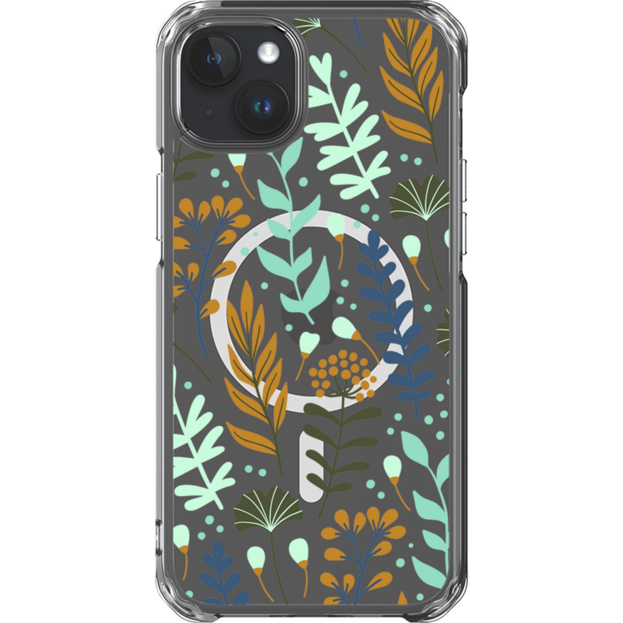 Wild Floral — iPhone 15 Plus Magsafe Clear Impact Case — Finnaij