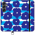 Bold Floral Blue — Apple Vegan Leather Folio Wallet Case — Finnaij