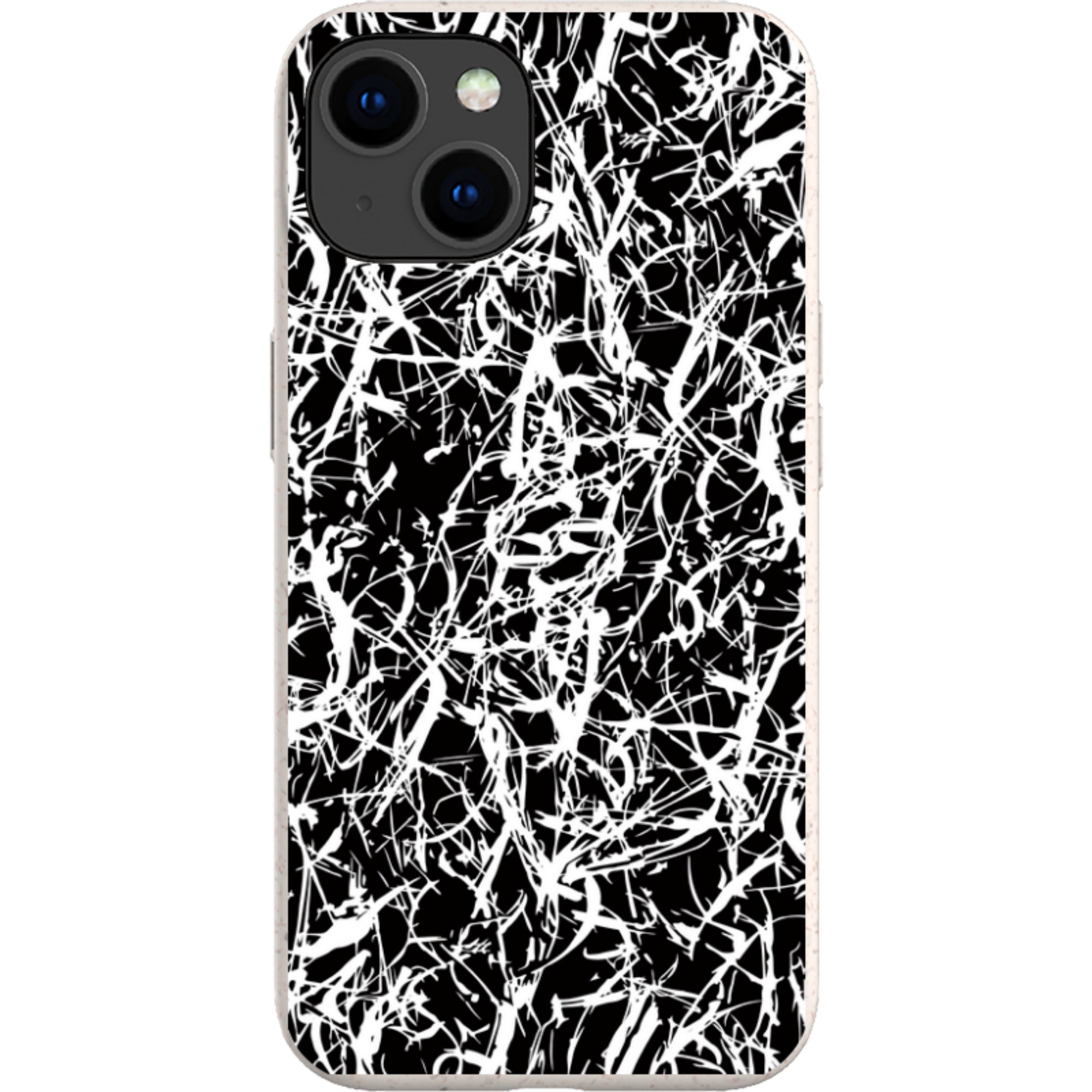 Black-White Grunge — iPhone 15 iPhone Bio-degradable Case — Finnaij