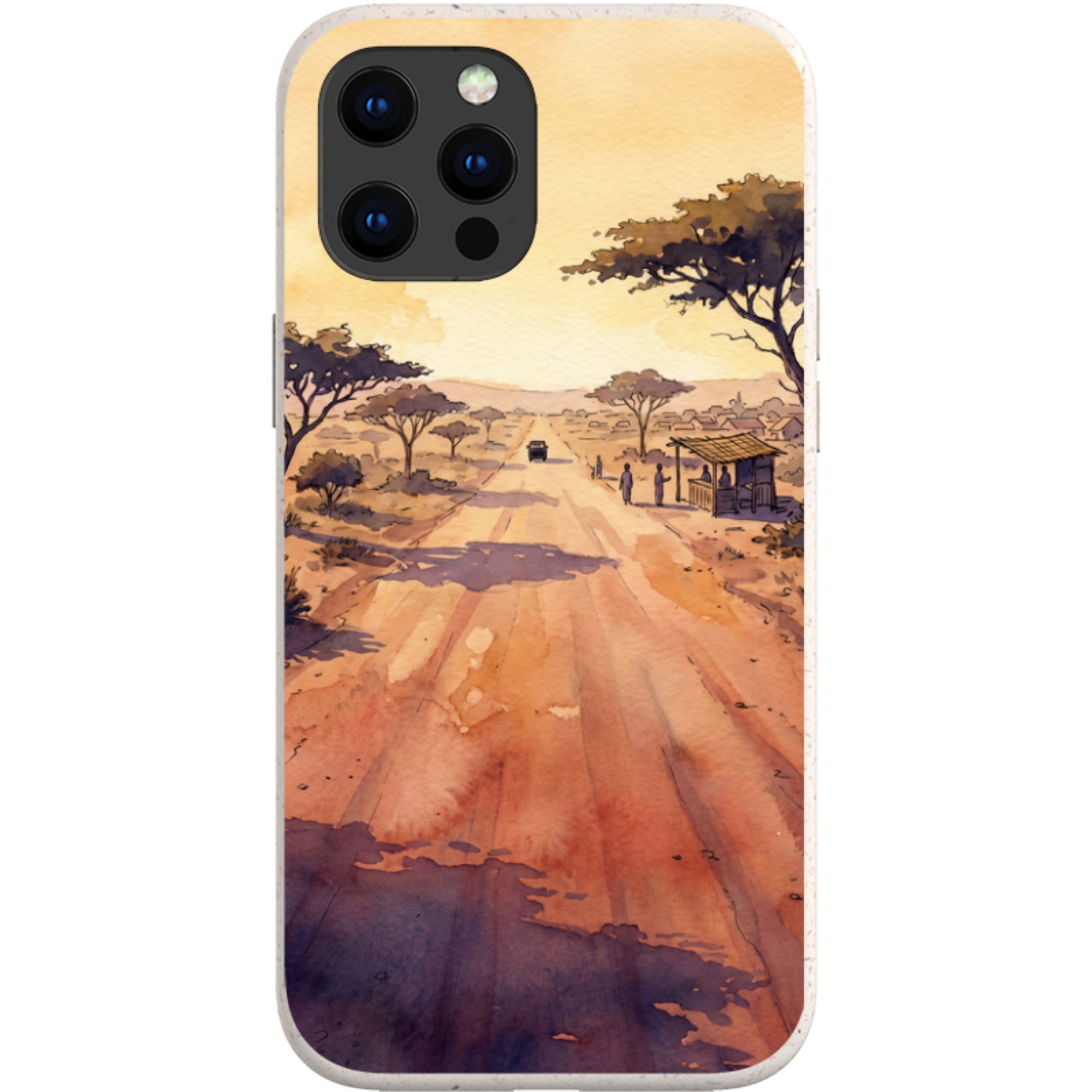 Laterite Road Golden Hour by Tobi Akinyemi — iPhone 13 Pro Max iPhone Bio-degradable Case — Finnaij