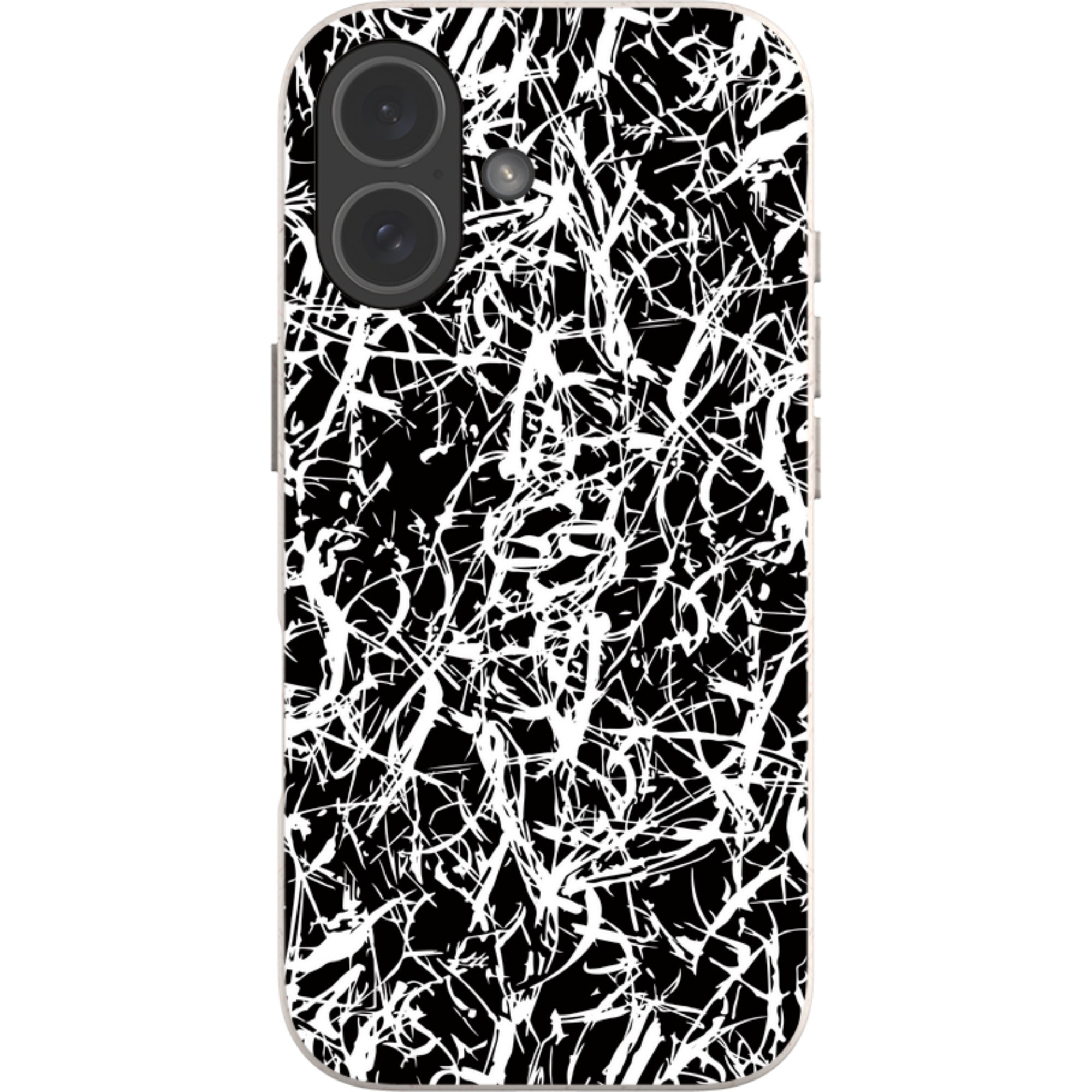 Black-White Grunge — iPhone 17 iPhone Bio-degradable Case — Finnaij