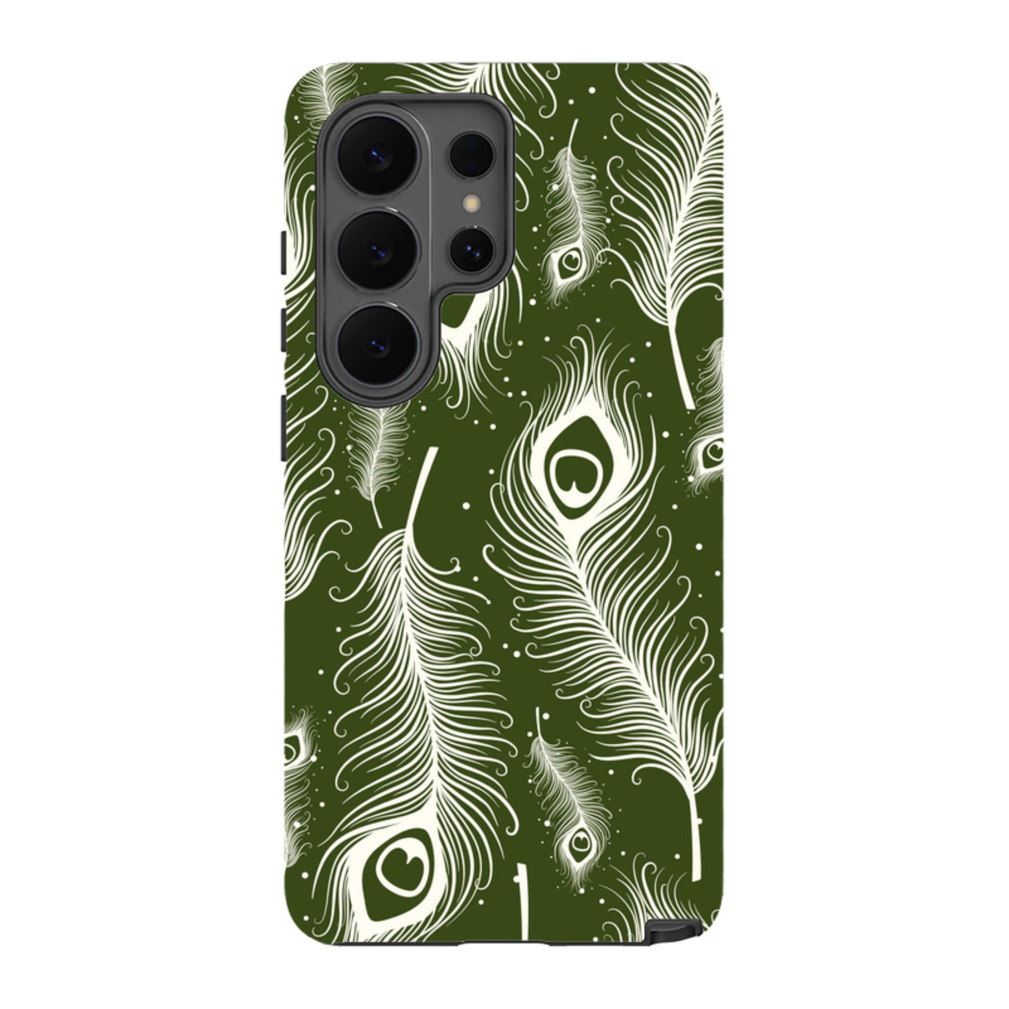 Feathers in Bloom Army Green Tough Case for Samsung Galaxy — Finnaij