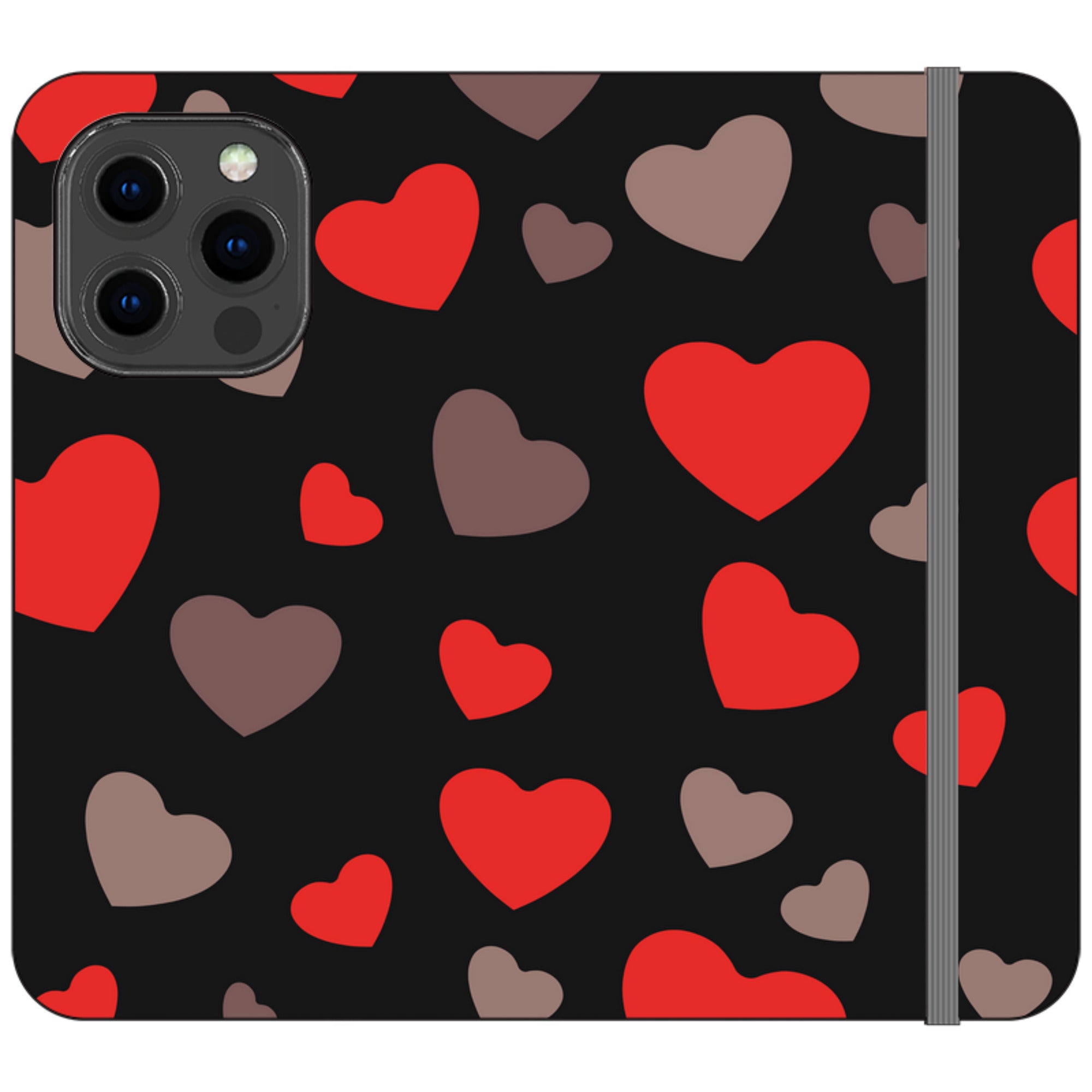 Red Hearts — iPhone 13 Pro Wallet Case — Finnaij