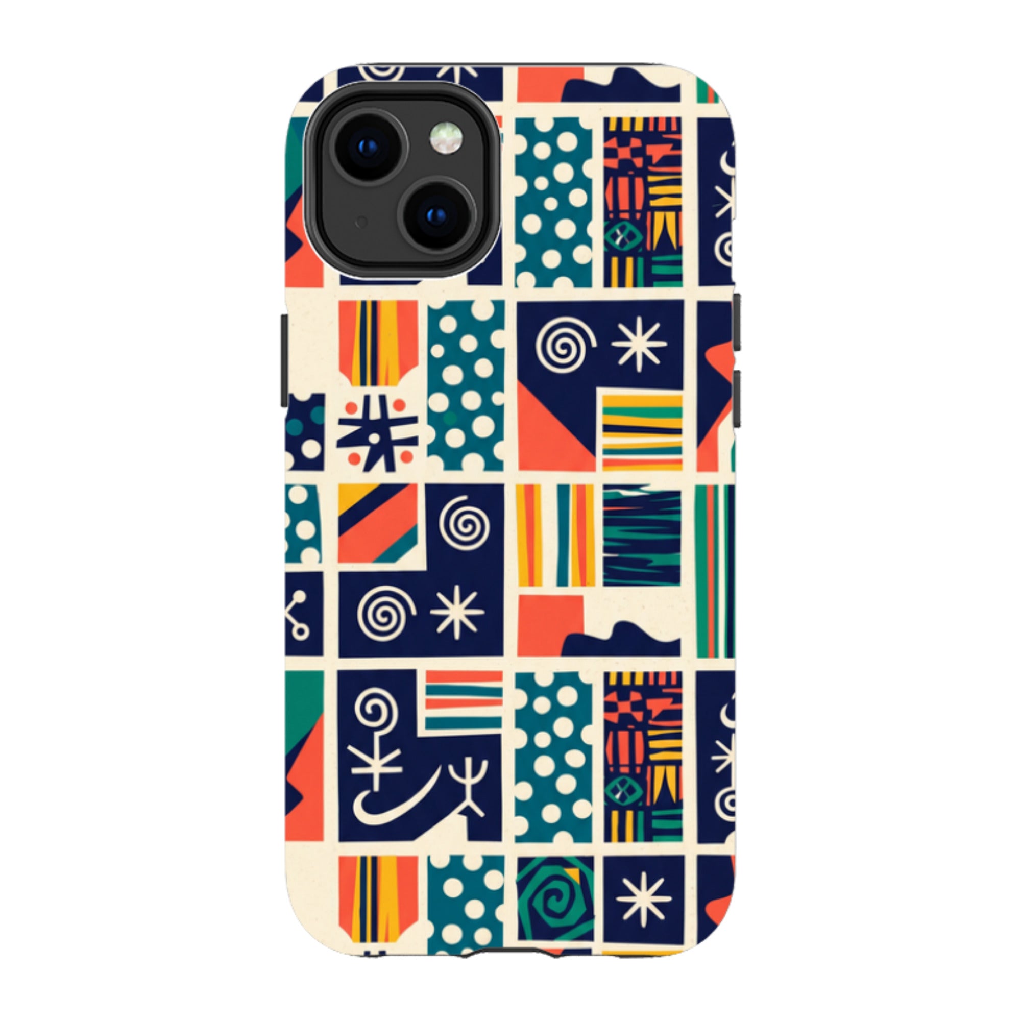 Coastal Indigo Tiles by Ada Okoye - iPhone Tough Case