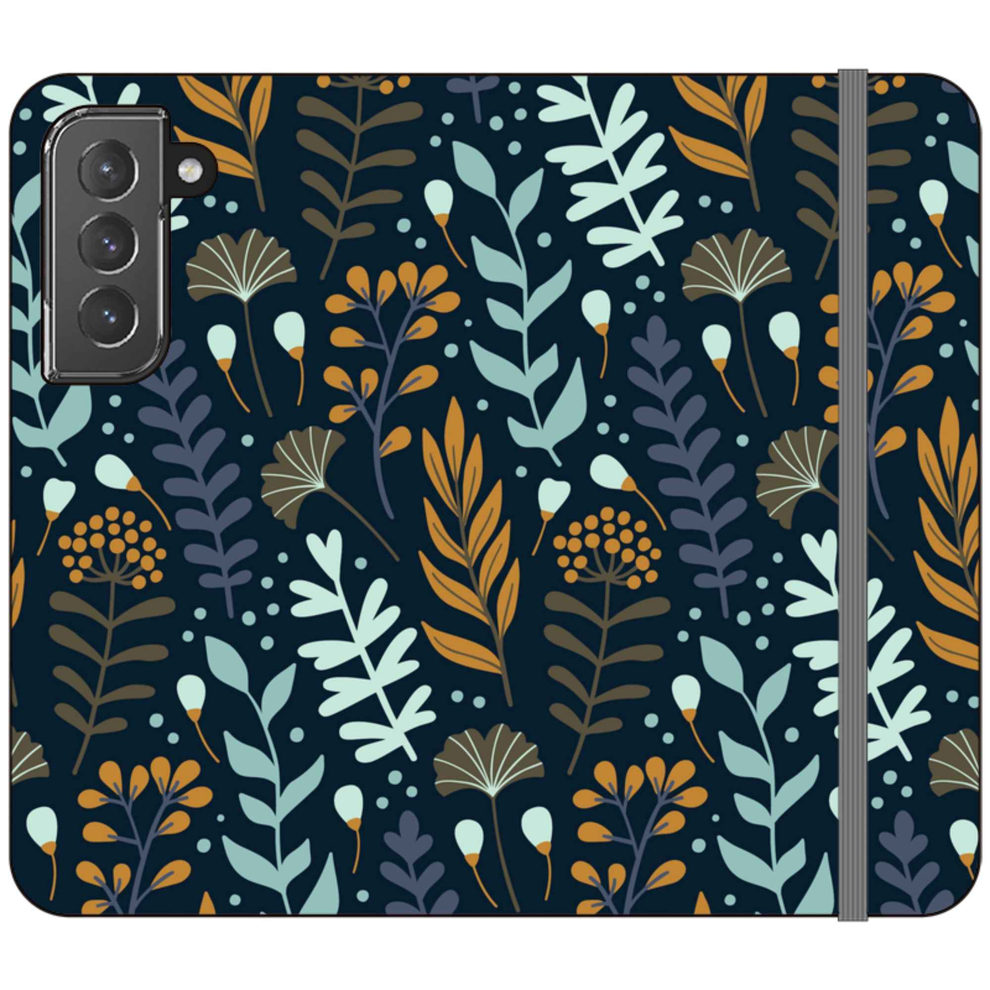 Wild Floral — Apple Vegan Leather Folio Wallet Case — Finnaij