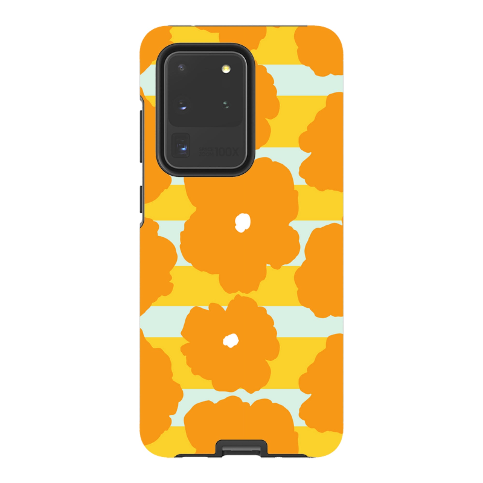Bold Floral Orange - Samsung Tough Case