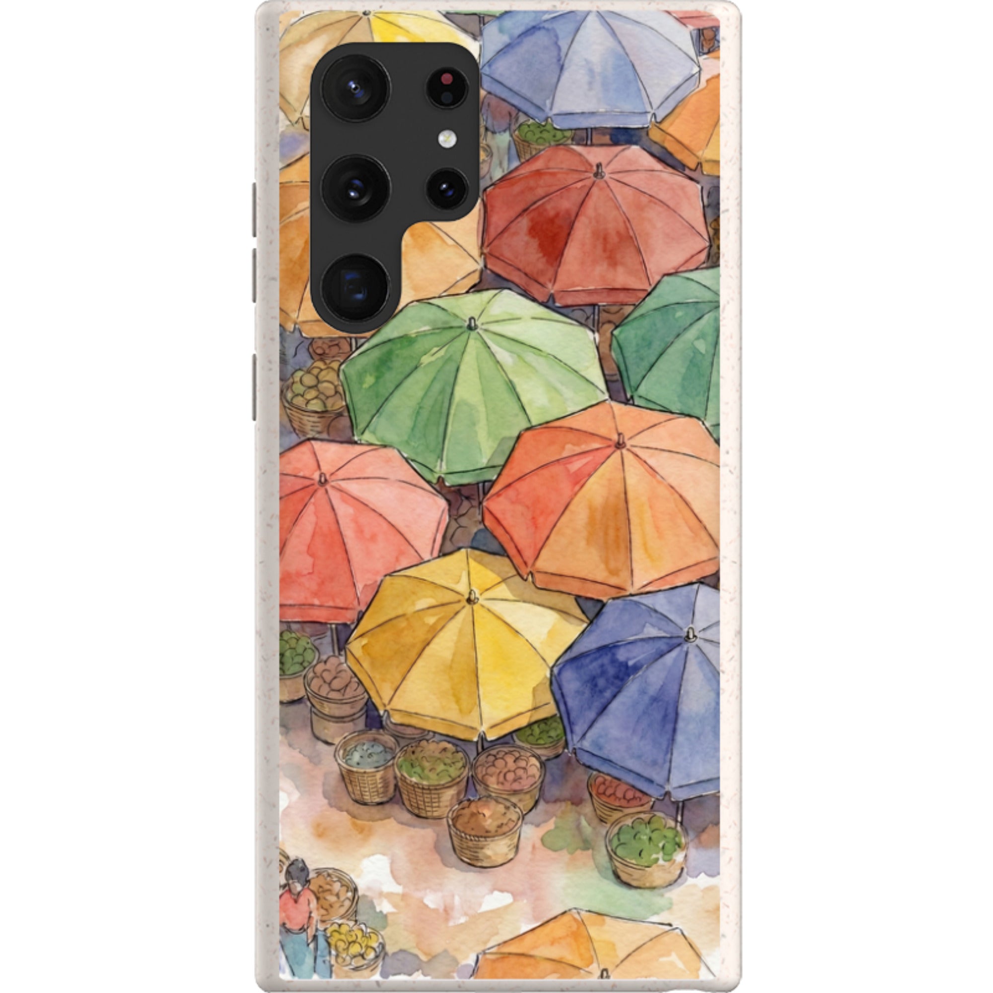 Market Umbrellas from Above by Tobi Akinyemi — Galaxy Bio-degradable Case for Samsung Galaxy — Finnaij