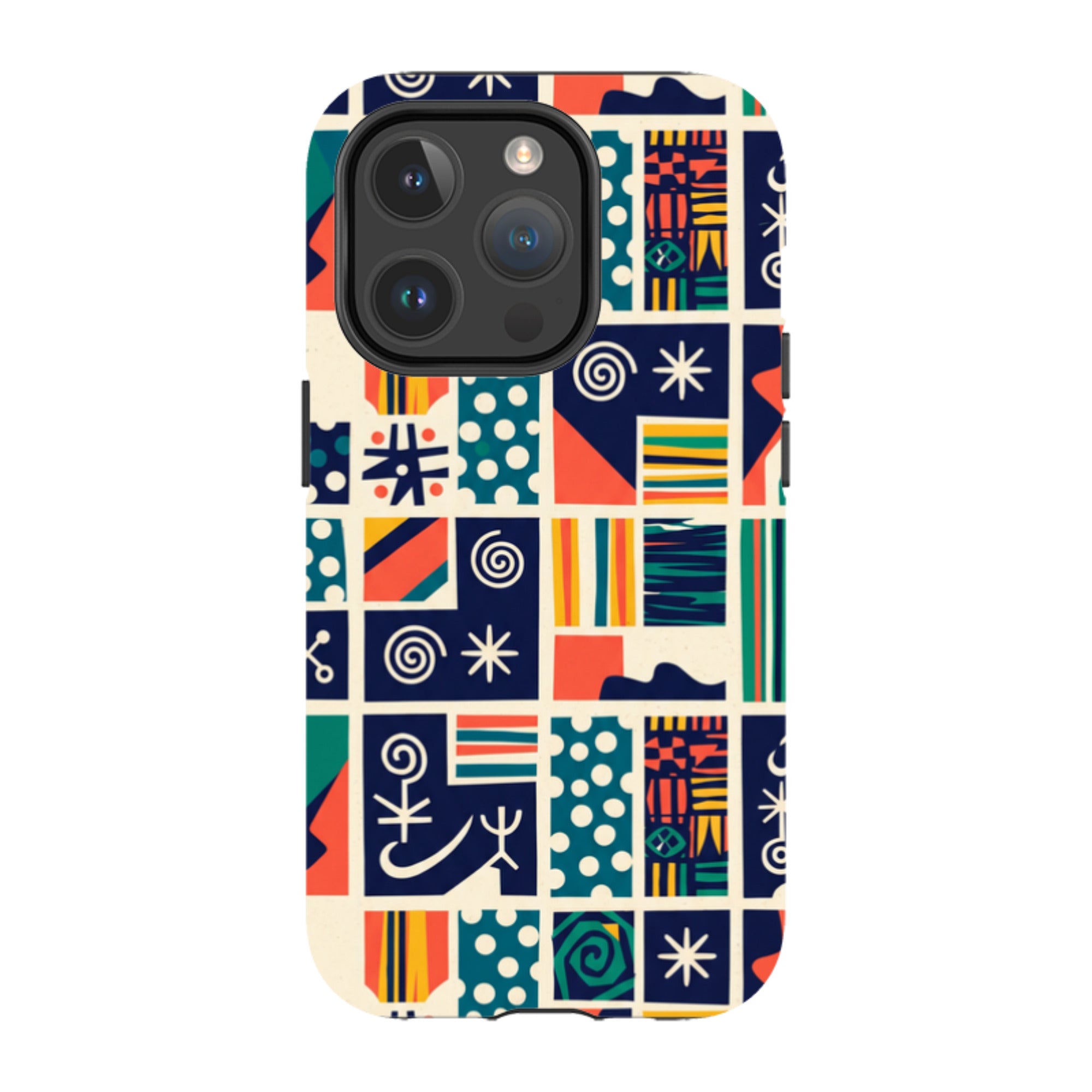 Coastal Indigo Tiles by Ada Okoye - iPhone MagSafe Tough Case