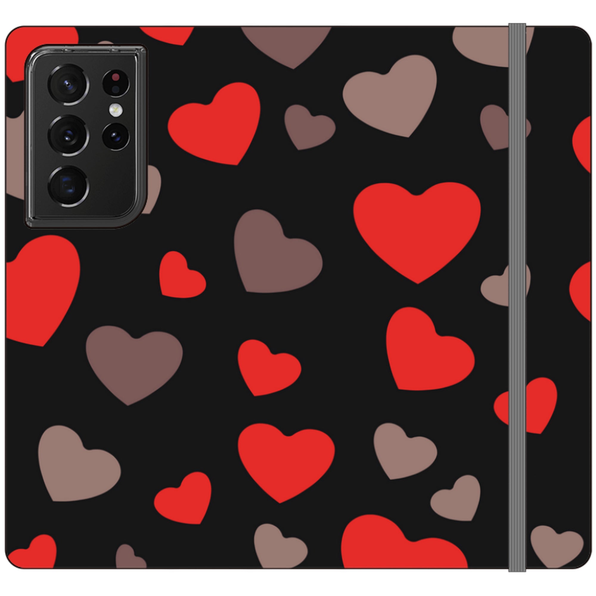 Red Hearts — Folio Wallet Case — Finnaij