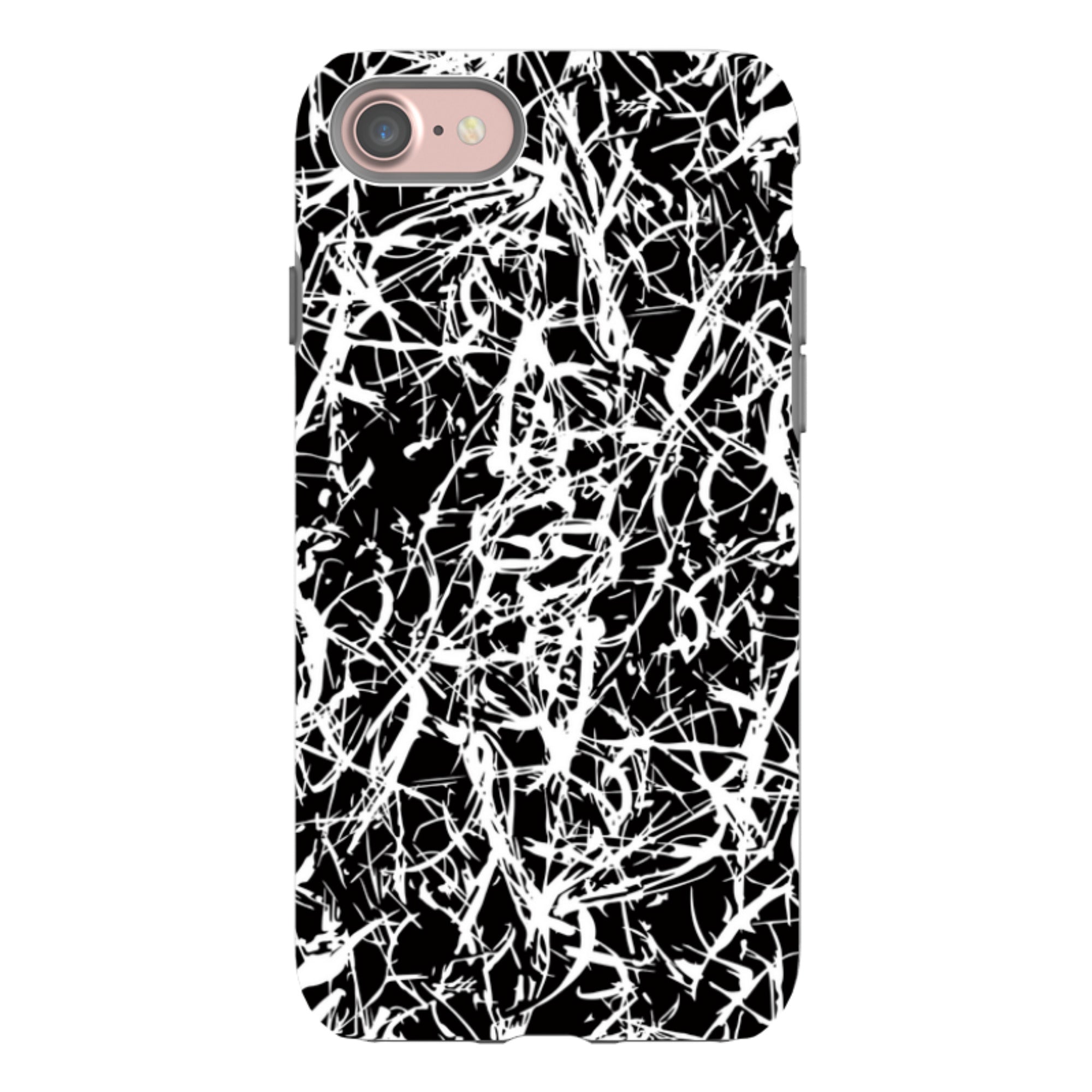 Black-White Grunge - iPhone Tough Case