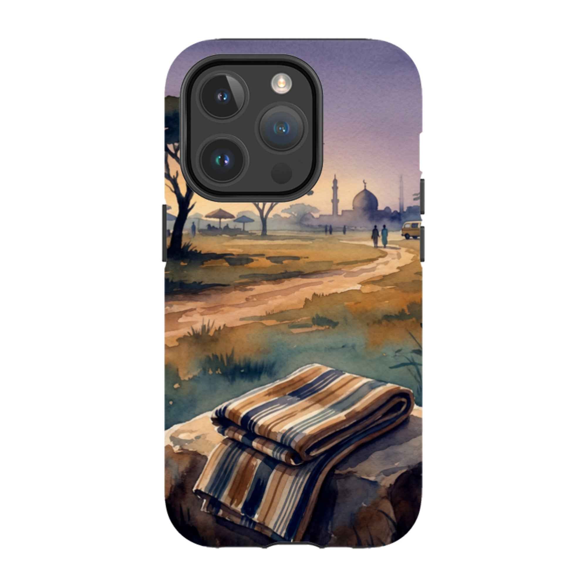 Aso-Oke Accent in the Landscape by Tobi Akinyemi - iPhone MagSafe Tough Case