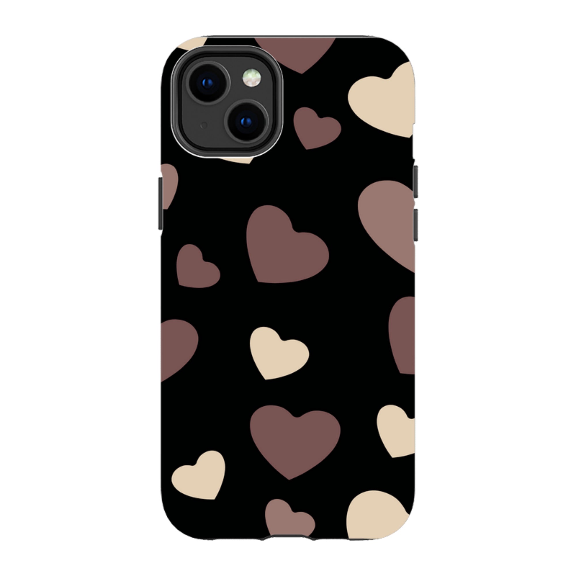 White & Black Hearts — Apple iPhone Tough Case — Finnaij
