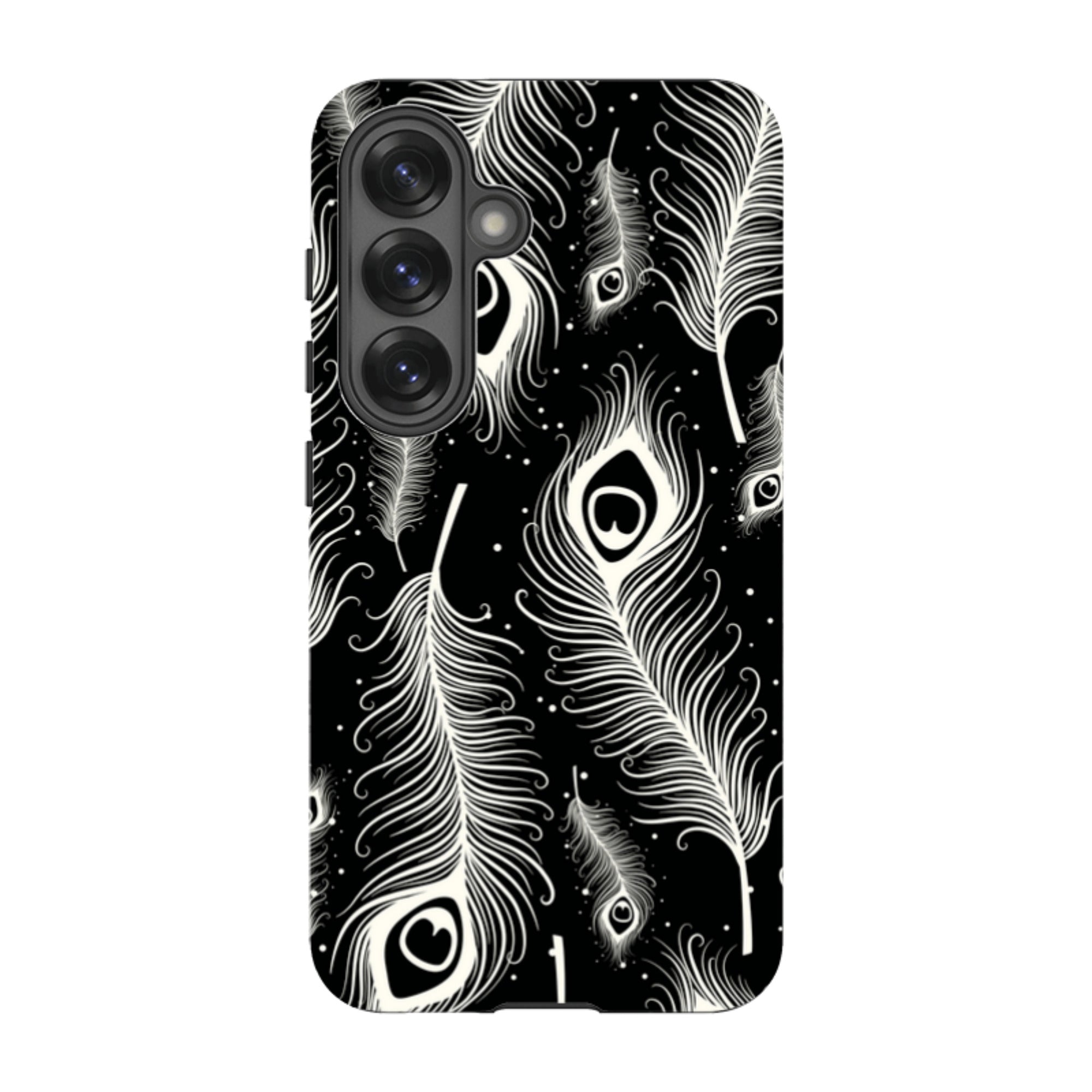 Feathers in Bloom Black — Tough Case for Samsung Galaxy — Finnaij