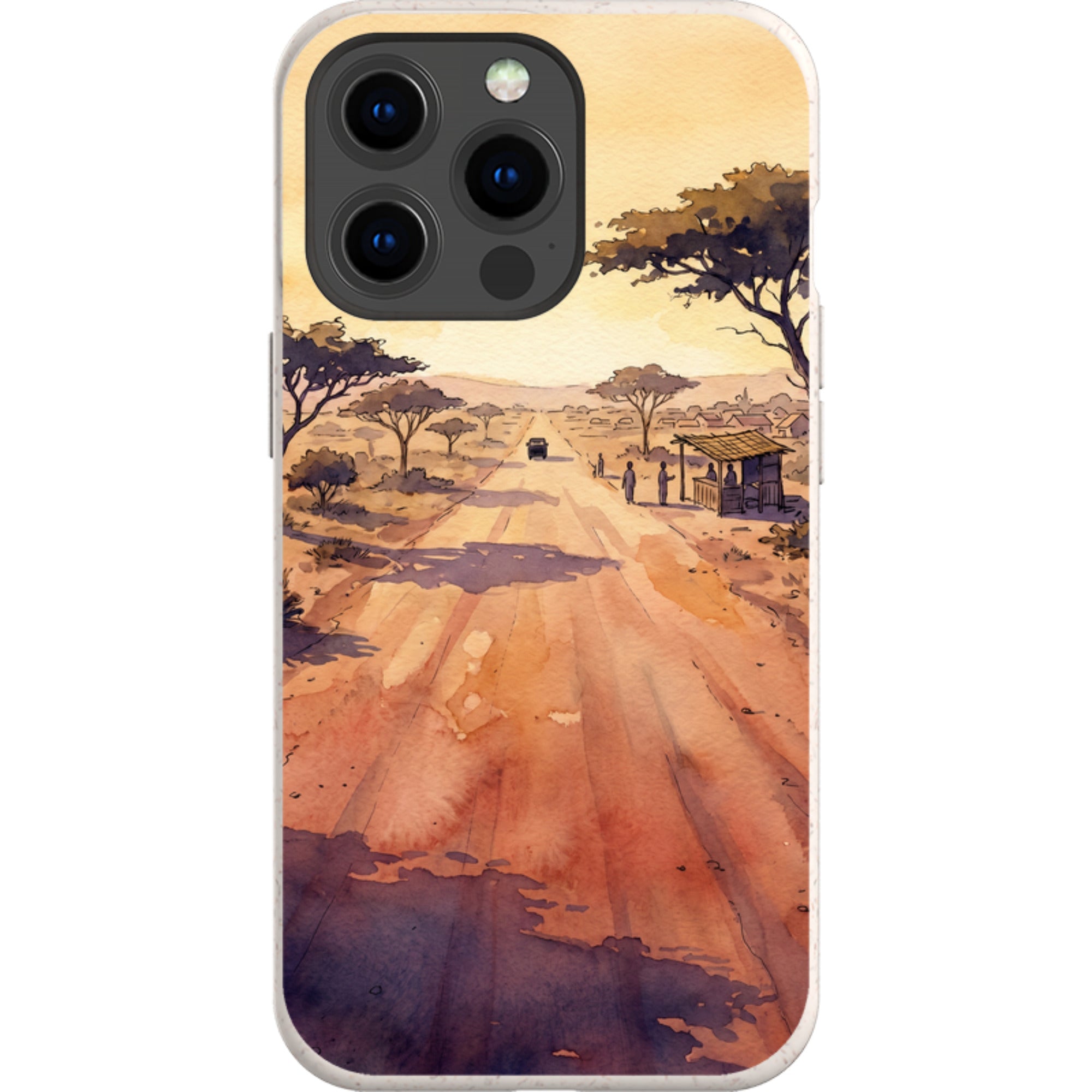 Laterite Road Golden Hour by Tobi Akinyemi — iPhone 13 Pro iPhone Bio-degradable Case — Finnaij