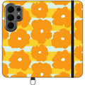Bold Floral Orange — Apple Folio Wallet Case — Finnaij