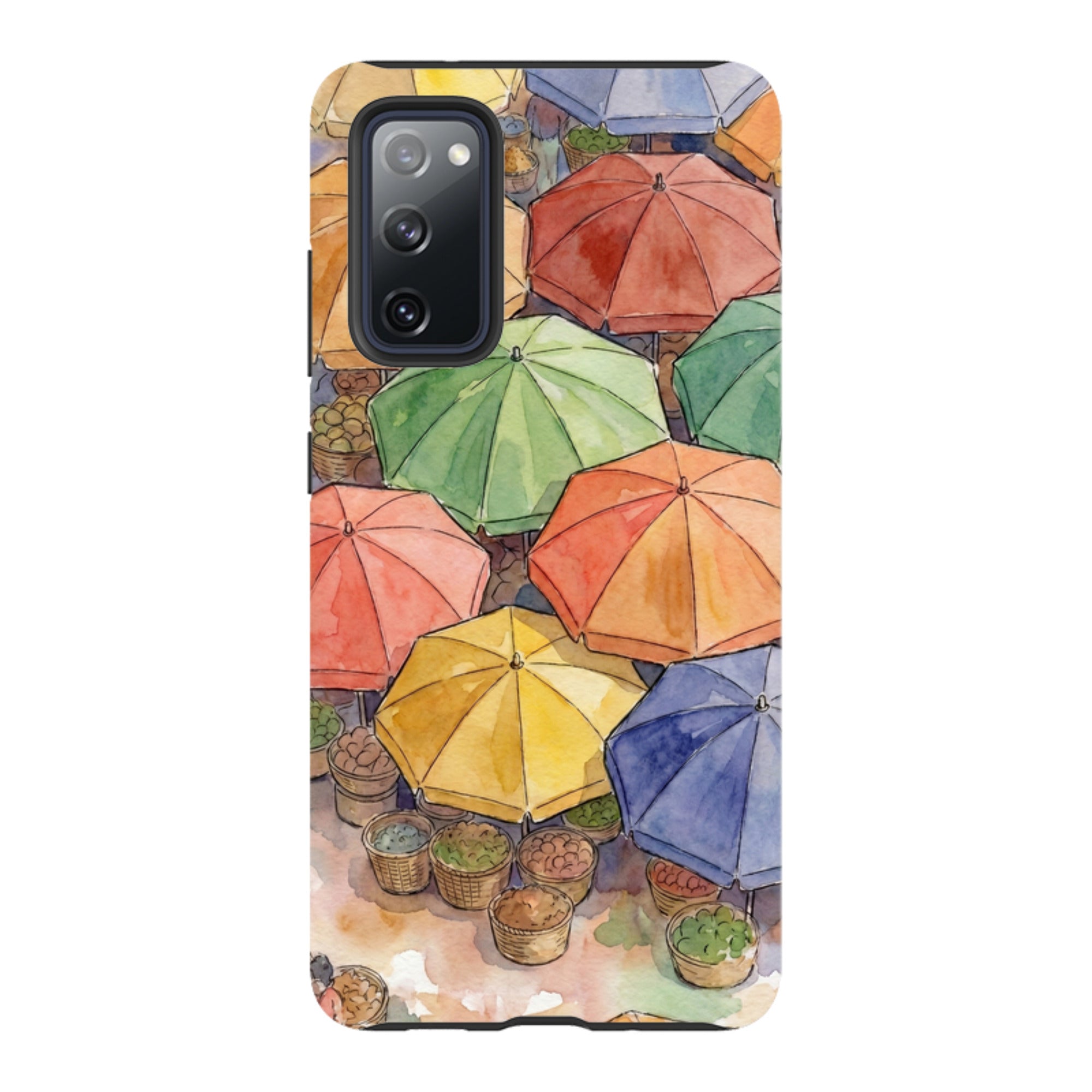 Market Umbrellas from Above by Tobi Akinyemi - Samsung Tough Case
