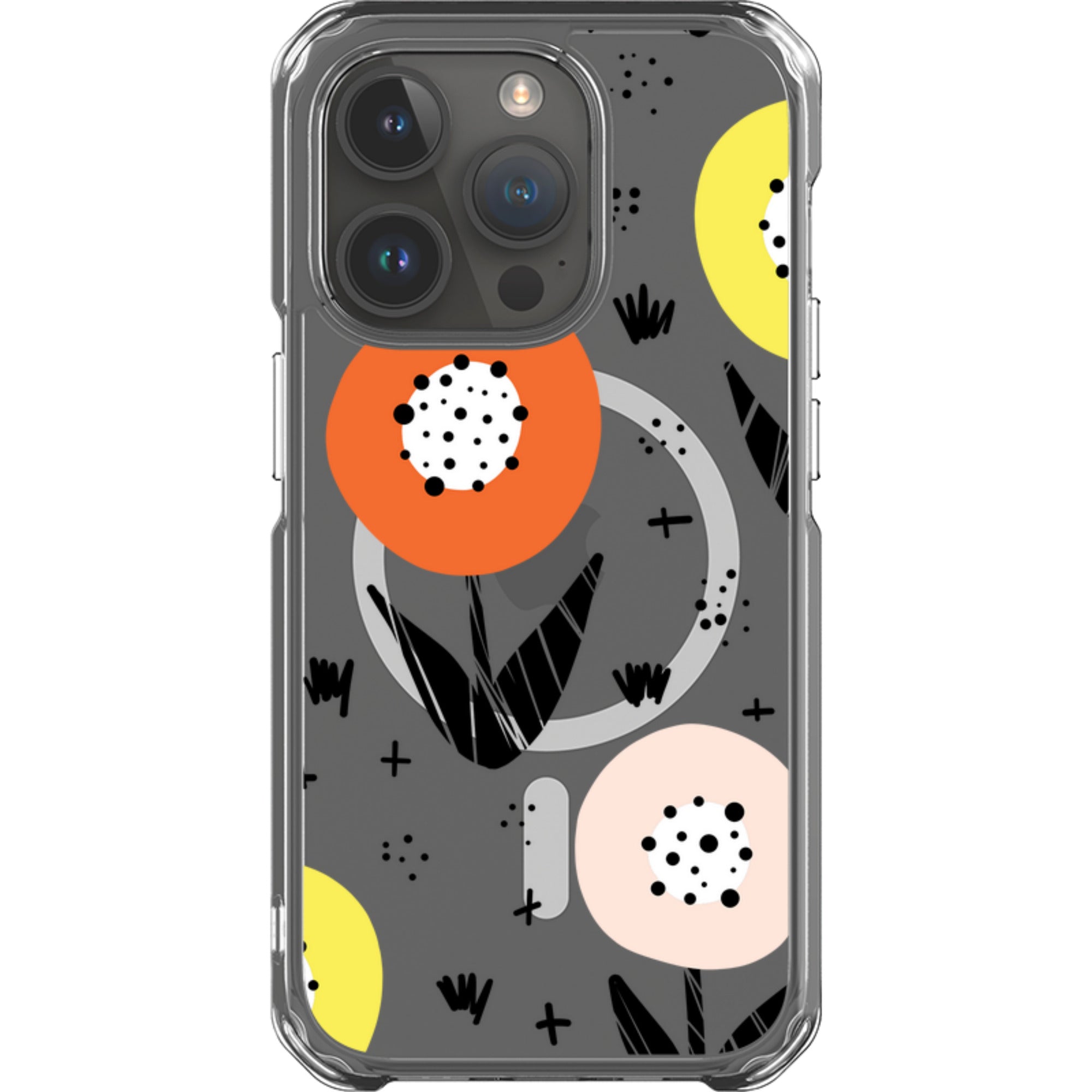 Botanical Doodle - iPhone Magsafe Clear Impact Case