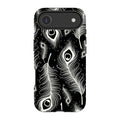 Feathers in Bloom Black — iPhone Air Magsafe Tough Case — Finnaij