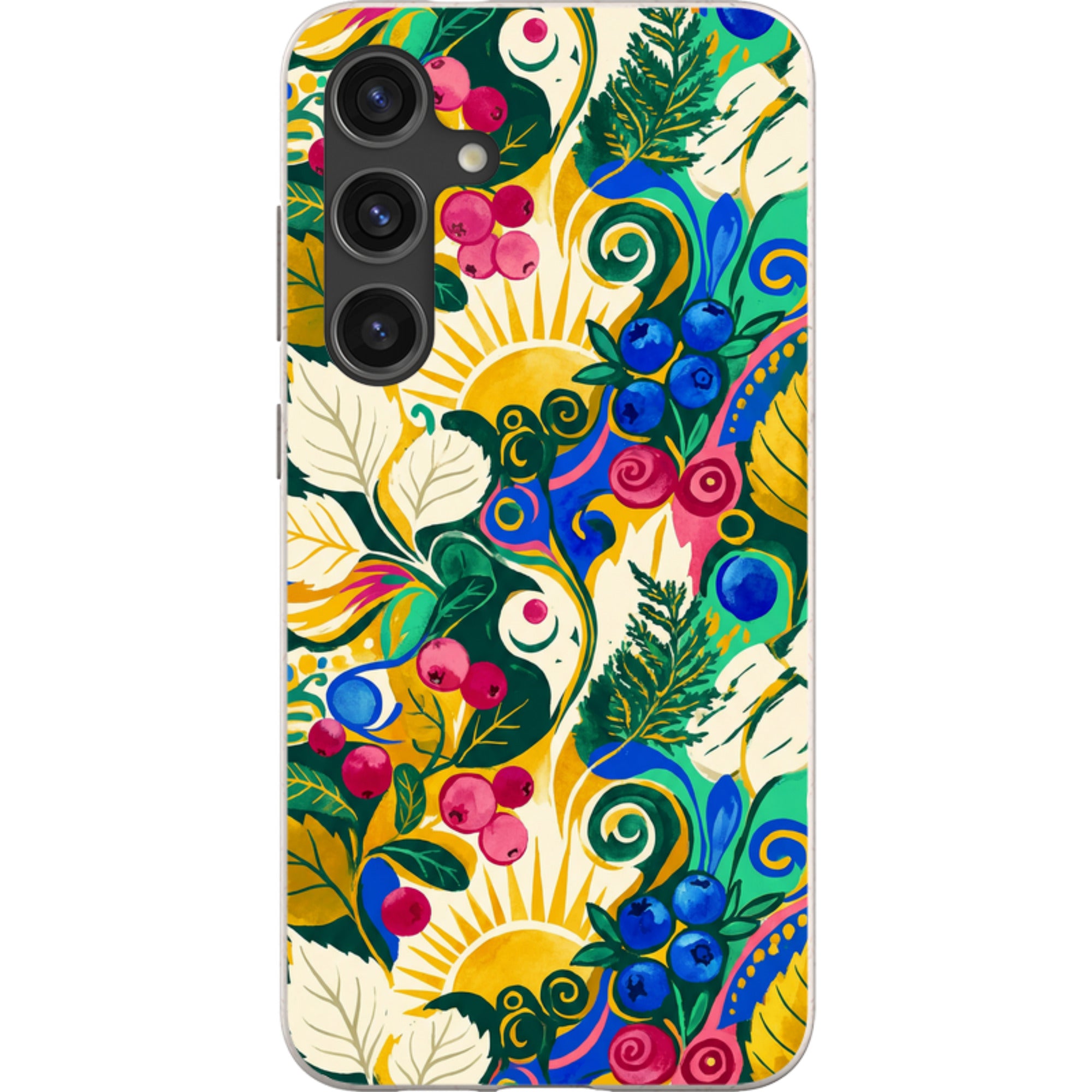 Berry Meadow Glow by Aino Kallio — Samsung Galaxy Bio-degradable Case — Finnaij