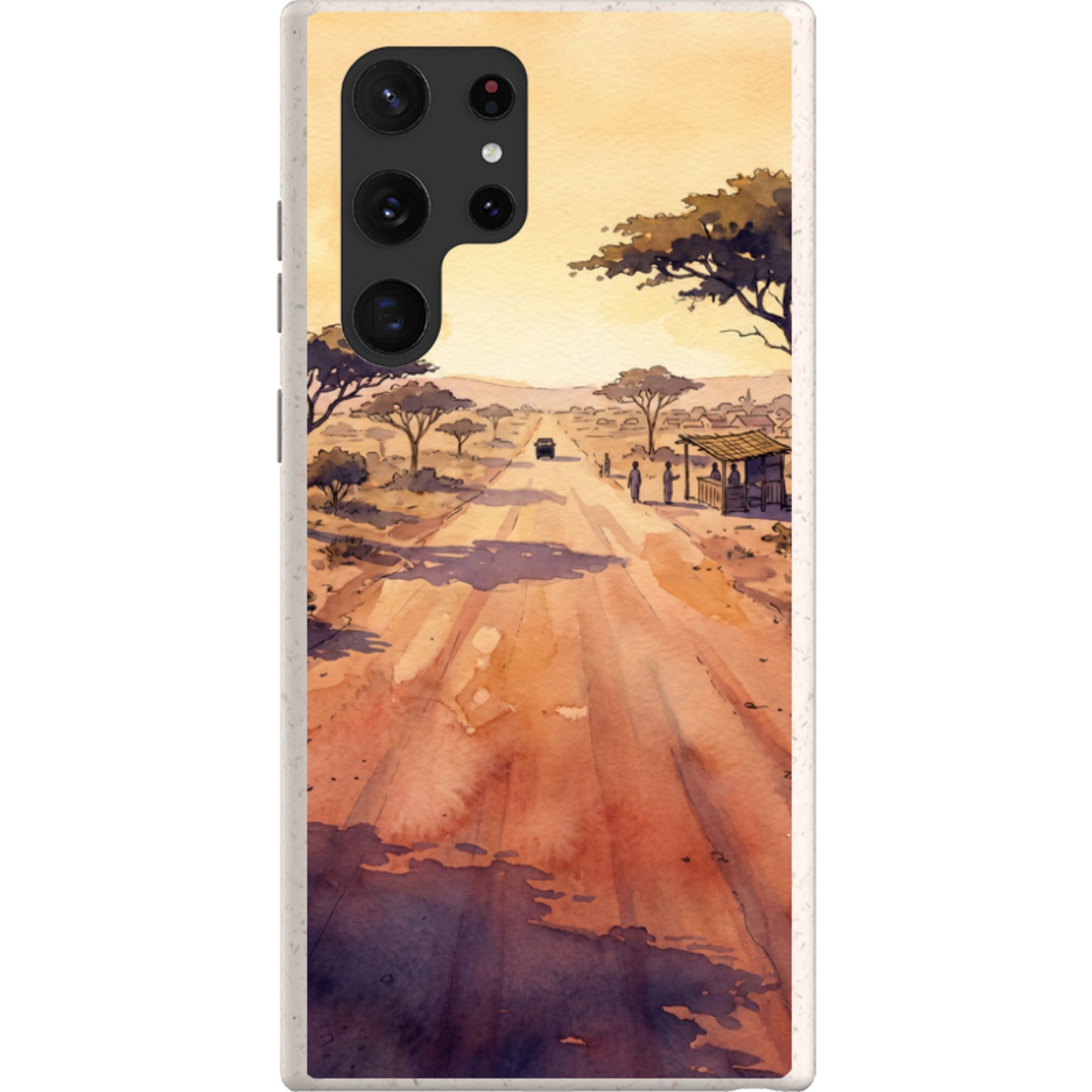 Laterite Road Golden Hour by Tobi Akinyemi — Galaxy Bio-degradable Case for Samsung Galaxy — Finnaij