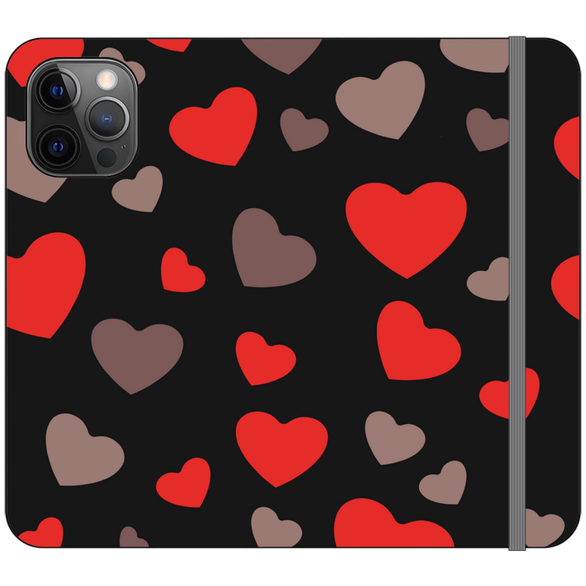 Red Hearts — iPhone 12 Pro Max Wallet Case — Finnaij