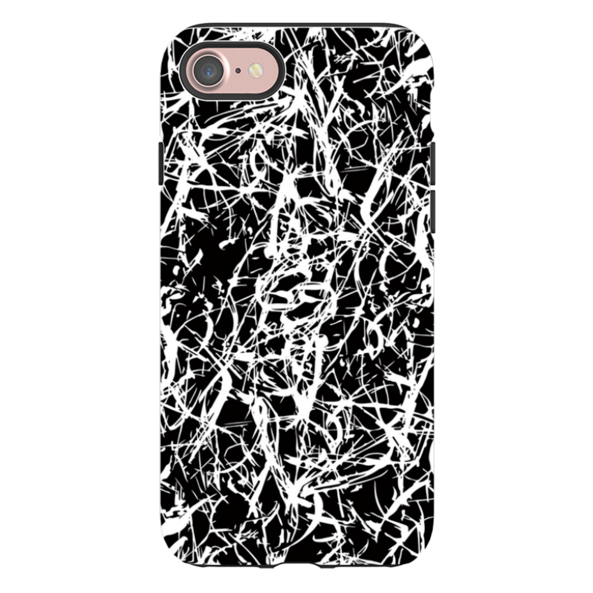 Black-White Grunge - iPhone Tough Case