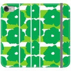 Bold Floral Green Vegan Leather — iPhone SE2 (2020) Wallet Case — Finnaij