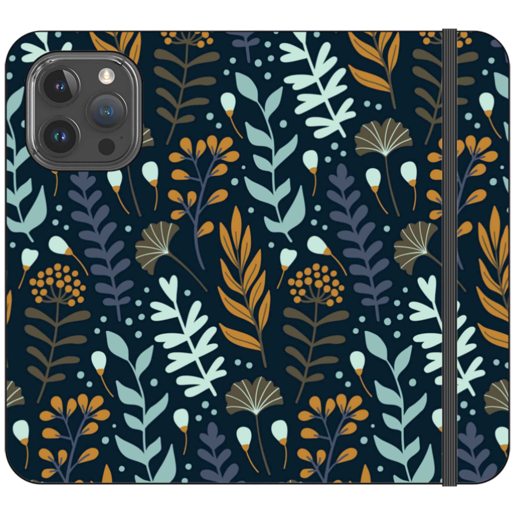 Wild Floral Vegan Leather — iPhone 15 Pro Max Wallet Case — Finnaij