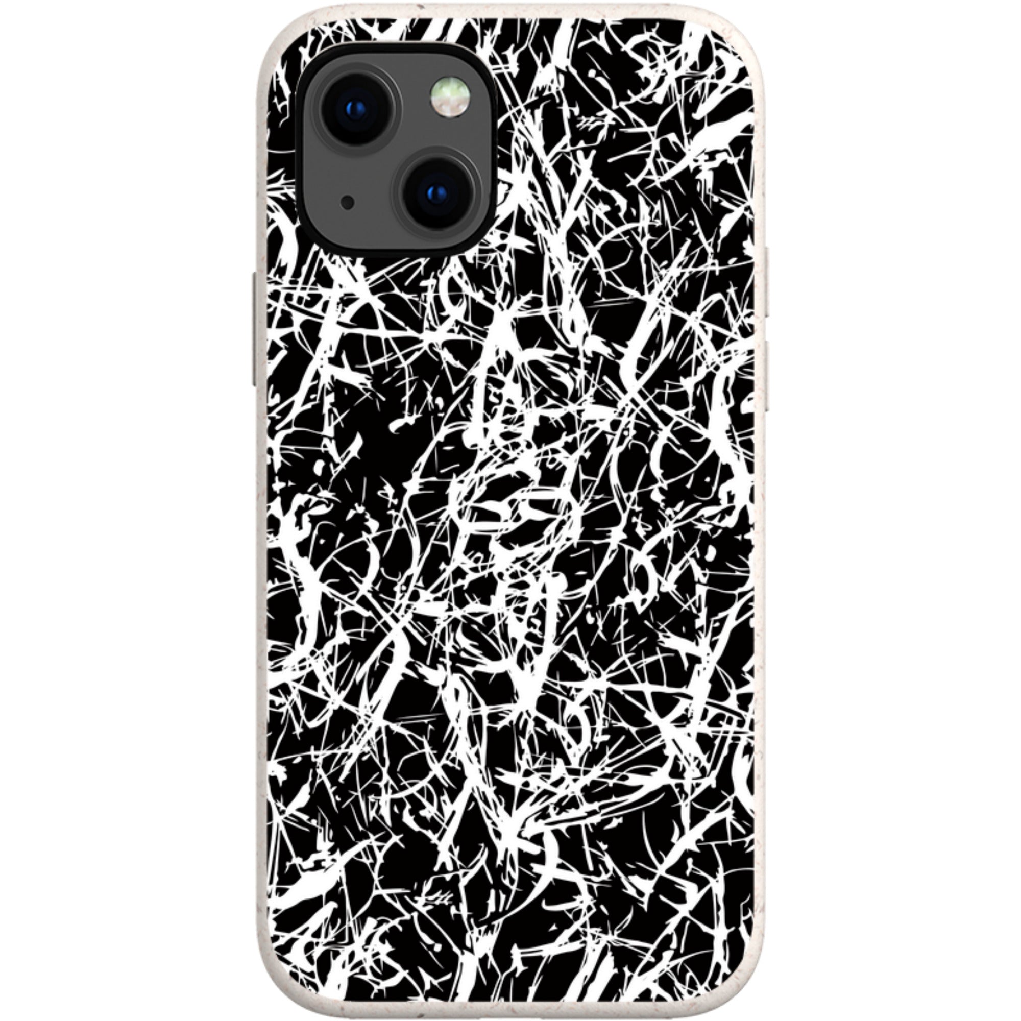 Black-White Grunge — iPhone 13 iPhone Bio-degradable Case — Finnaij