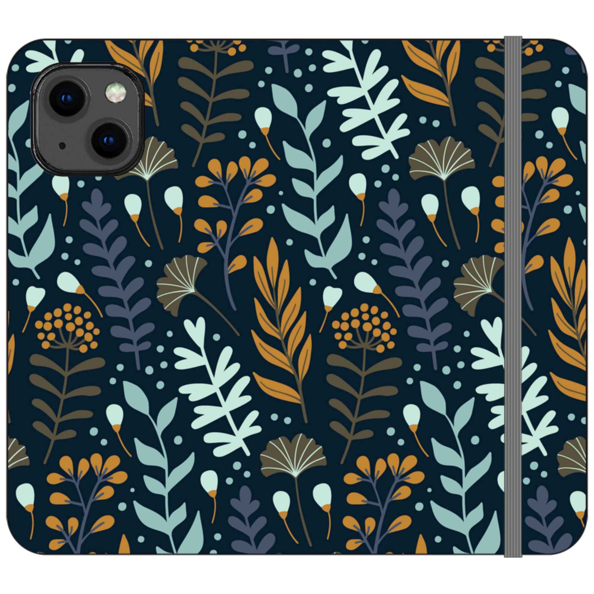 Wild Floral Vegan Leather — iPhone 13 Wallet Case — Finnaij