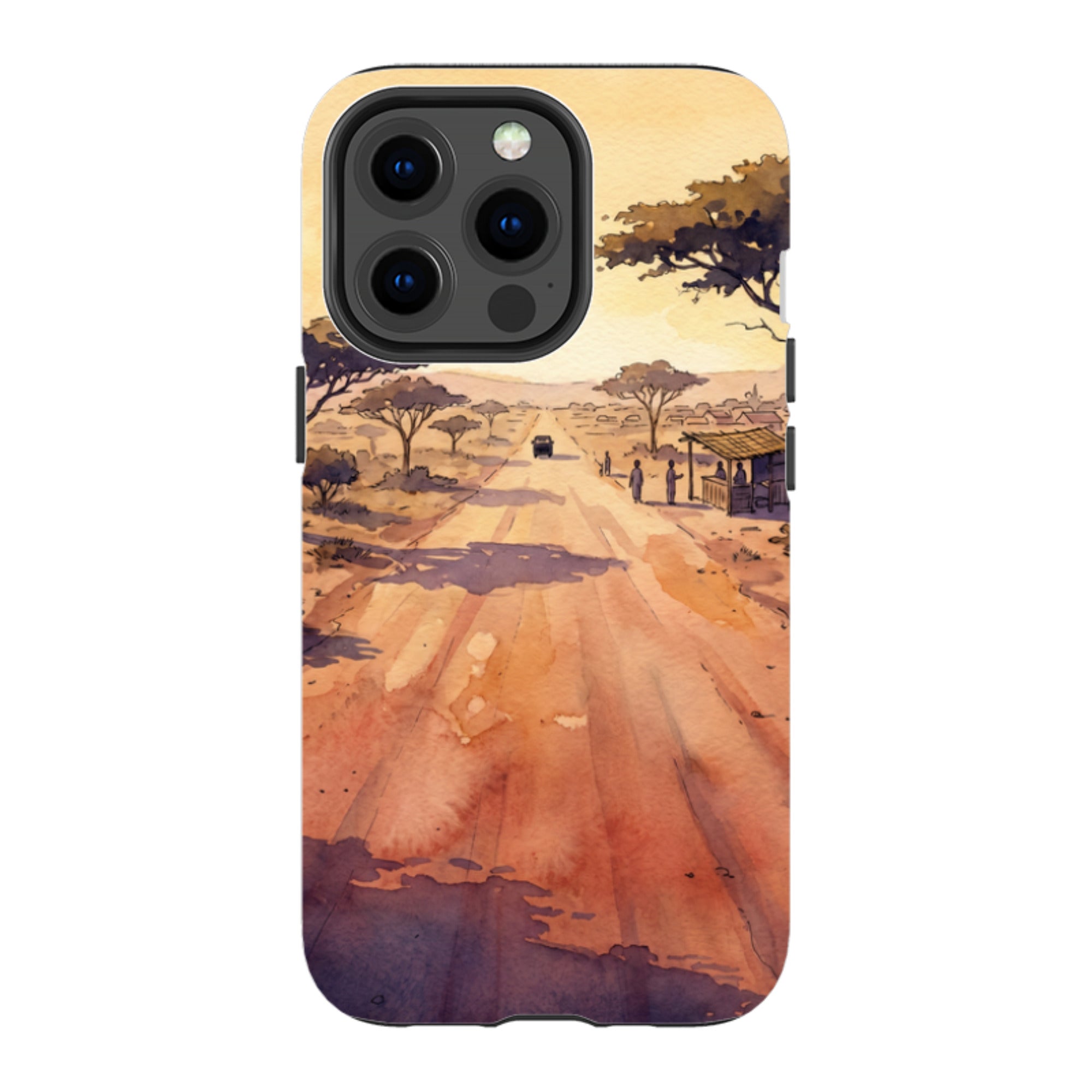 Laterite Road Golden Hour by Tobi Akinyemi - iPhone Tough Case
