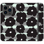 Bold Floral Black — iPhone 14 Pro Wallet Case — Finnaij