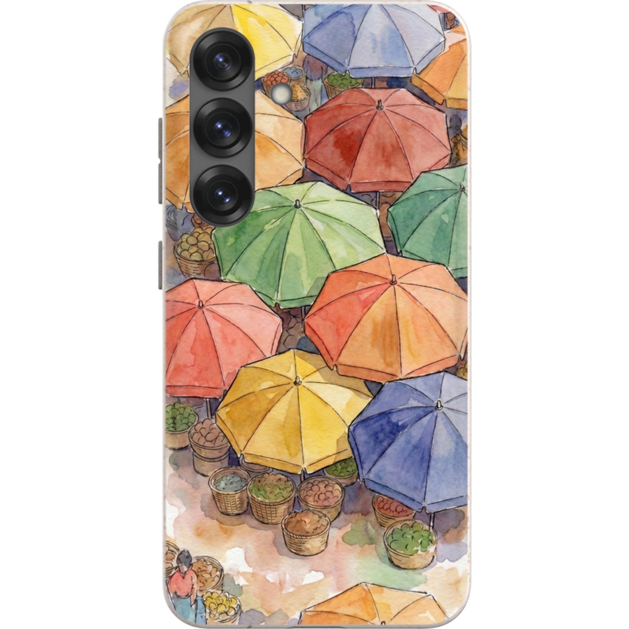 Market Umbrellas from Above by Tobi Akinyemi — Galaxy Bio-degradable Case for Samsung Galaxy — Finnaij