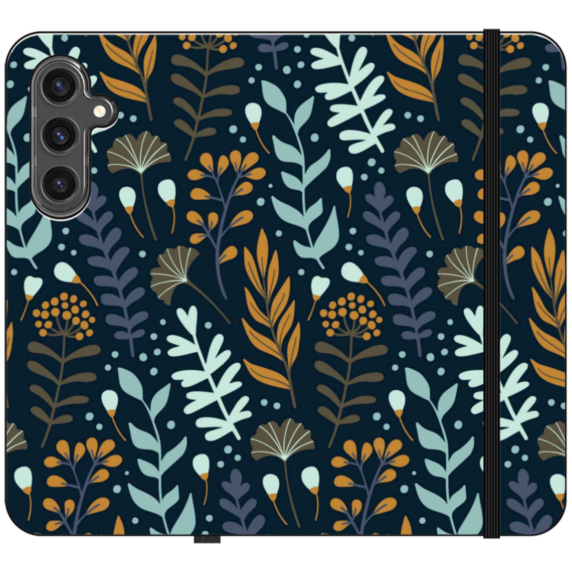Wild Floral — Apple Vegan Leather Folio Wallet Case — Finnaij