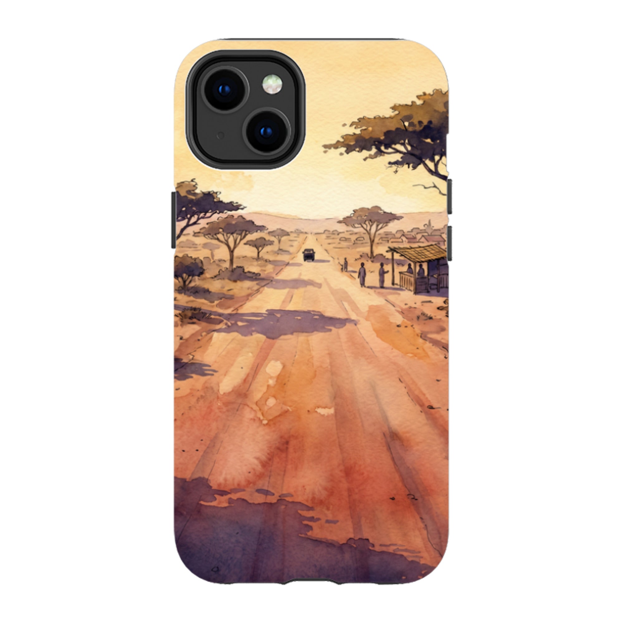 Laterite Road Golden Hour by Tobi Akinyemi - iPhone Tough Case