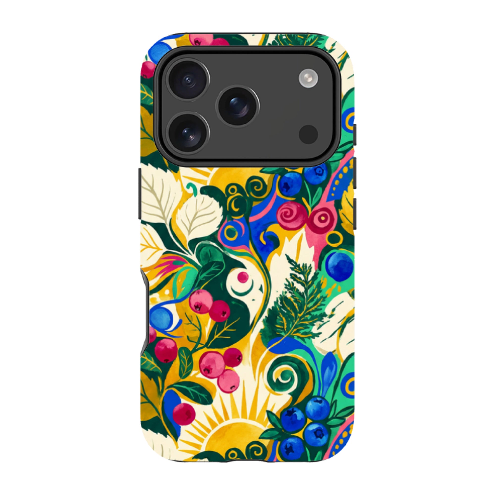 Berry Meadow Glow by Aino Kallio — iPhone 17 Pro Magsafe Tough Case — Finnaij