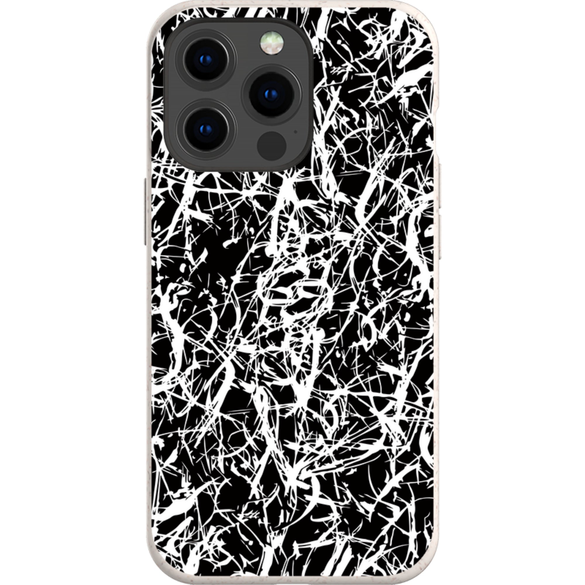 Black-White Grunge — iPhone 13 Pro iPhone Bio-degradable Case — Finnaij