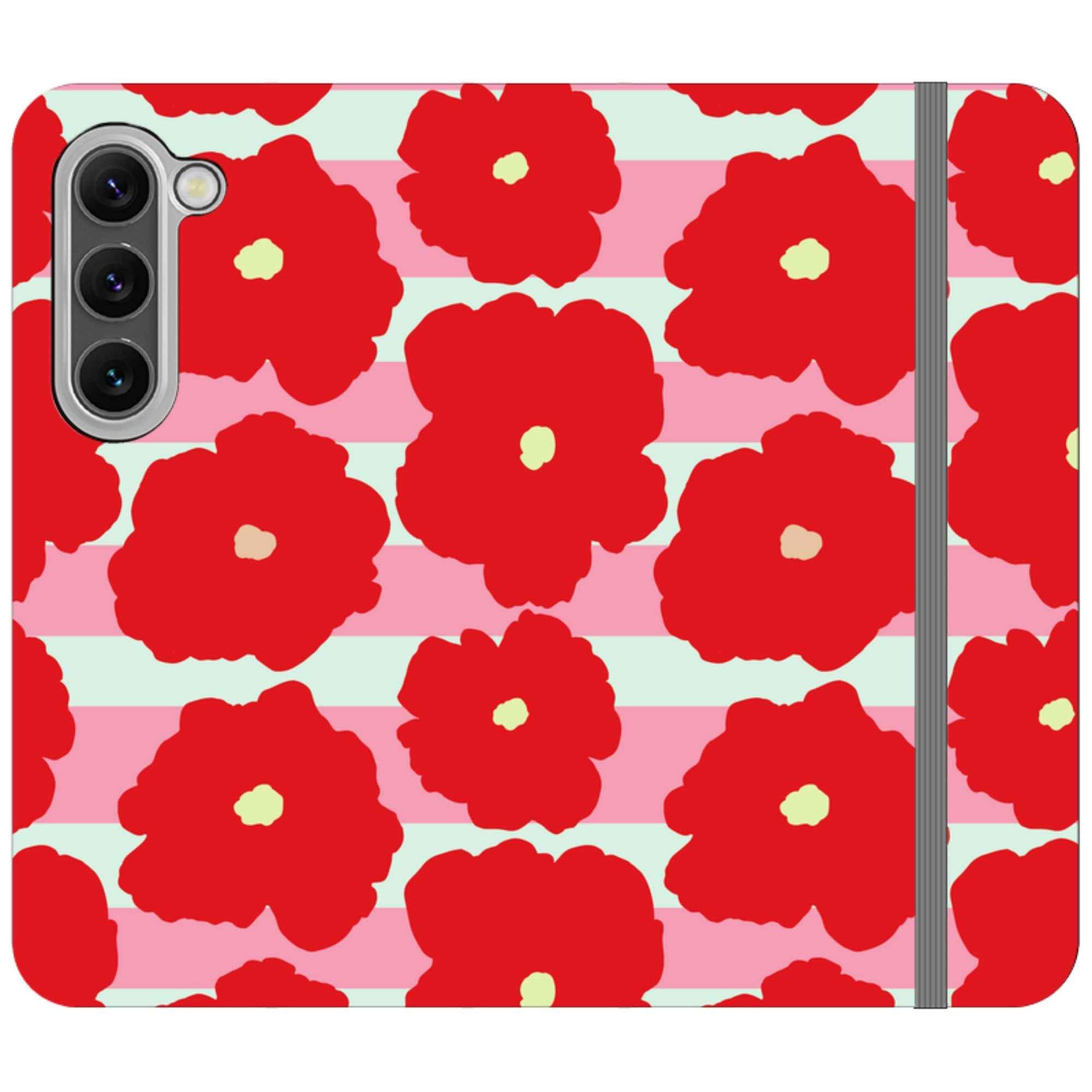 Bold Floral — Apple Folio Wallet Case — Finnaij