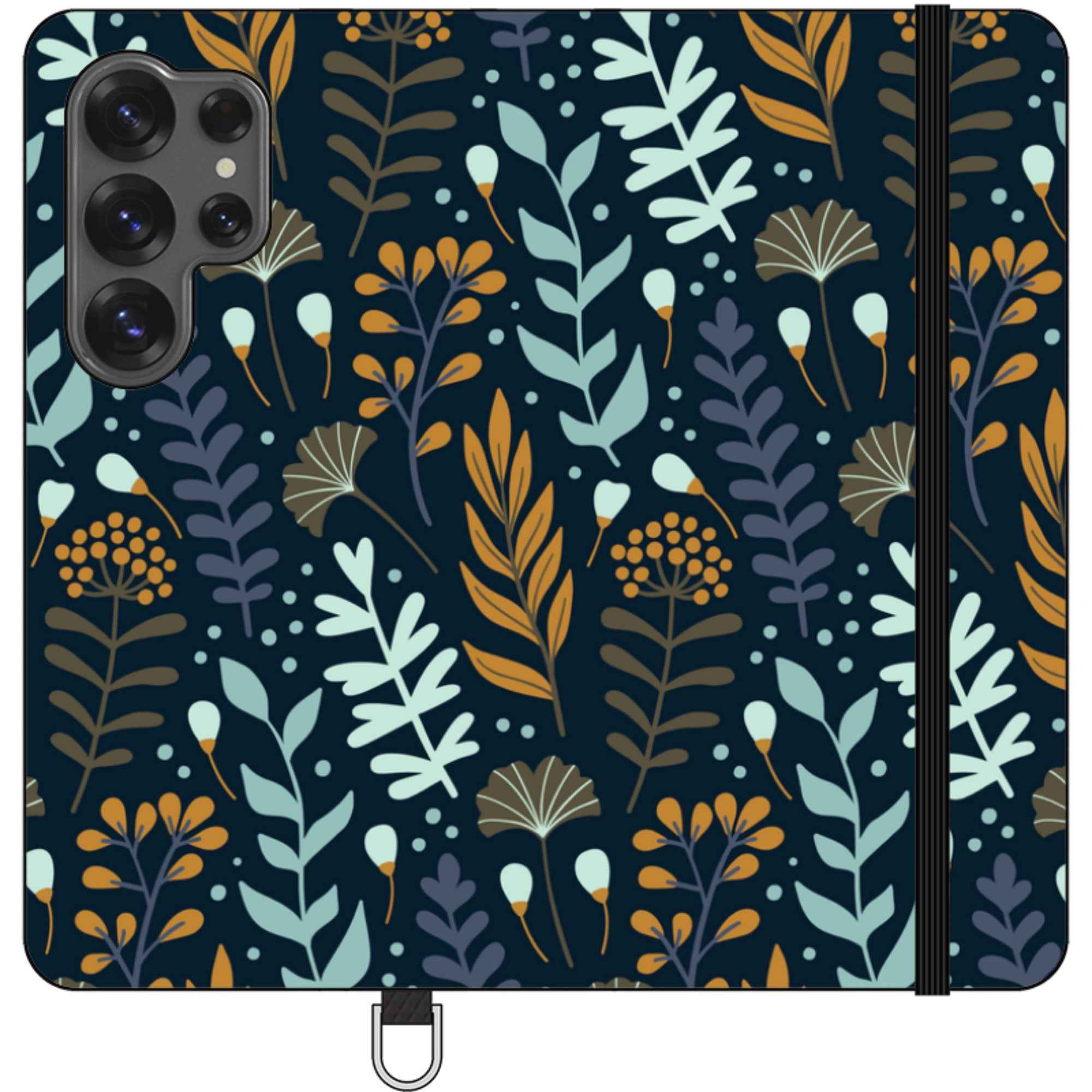 Wild Floral — Apple Vegan Leather Folio Wallet Case — Finnaij
